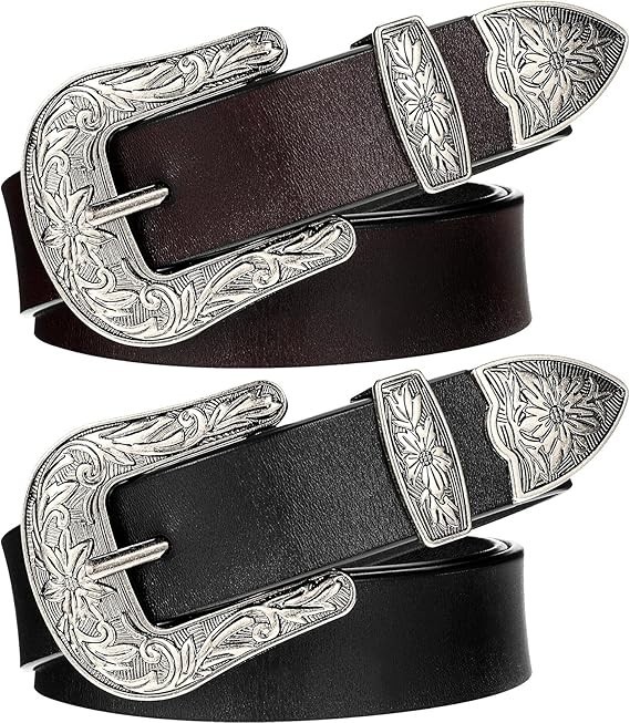 Cinturones de Cuero Occidental con Hebilla para Mujeres Correa para Damas NEW US