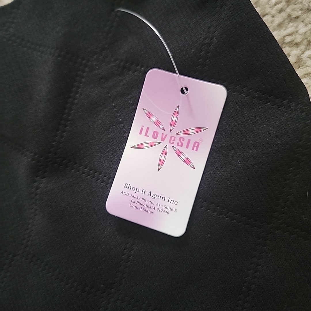 I Love Sia Black Shapewear Size Medium 92% Nylon + 8% Spandex