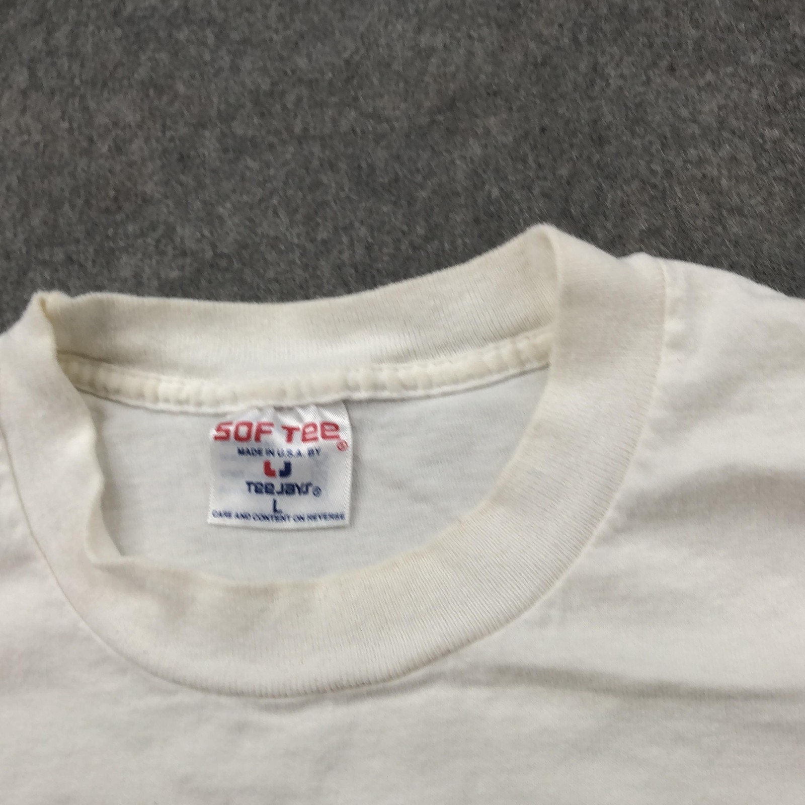 VINTAGE Laguna Beach Shirt Mens Large White Graphic Souvenir Tee Made USA 90s