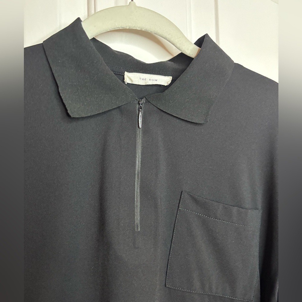 EUC The Row French Terry sweatshirt style top in black size XS