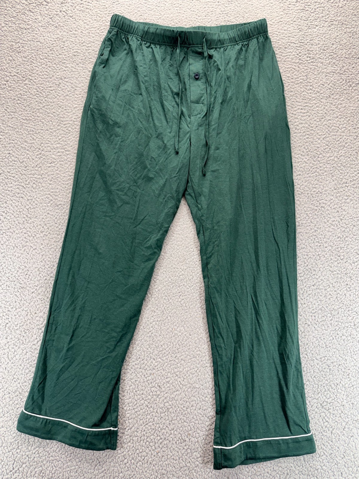 Bamboo Cool Womens Elastic Waist Pull On Lounge Pajama Pants Green Size XL