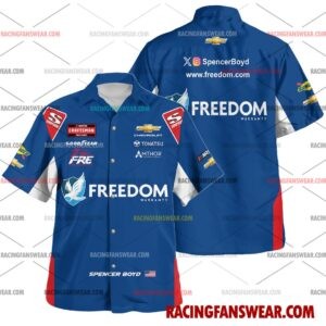 Spencer Boyd Nascar Racing 2026 Uniform Apparel Clothes Hawaiian Polo Shirts