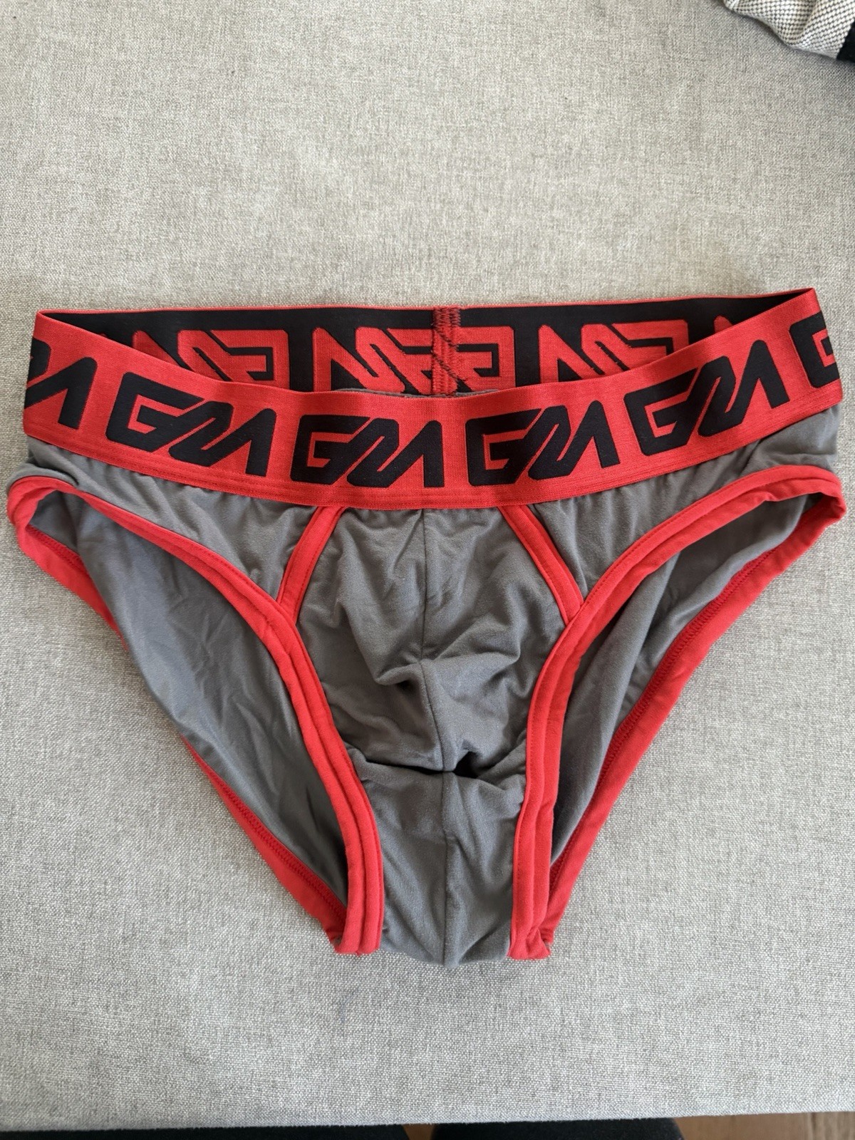 Garçon. Model Gray Nylon Briefs Sz M