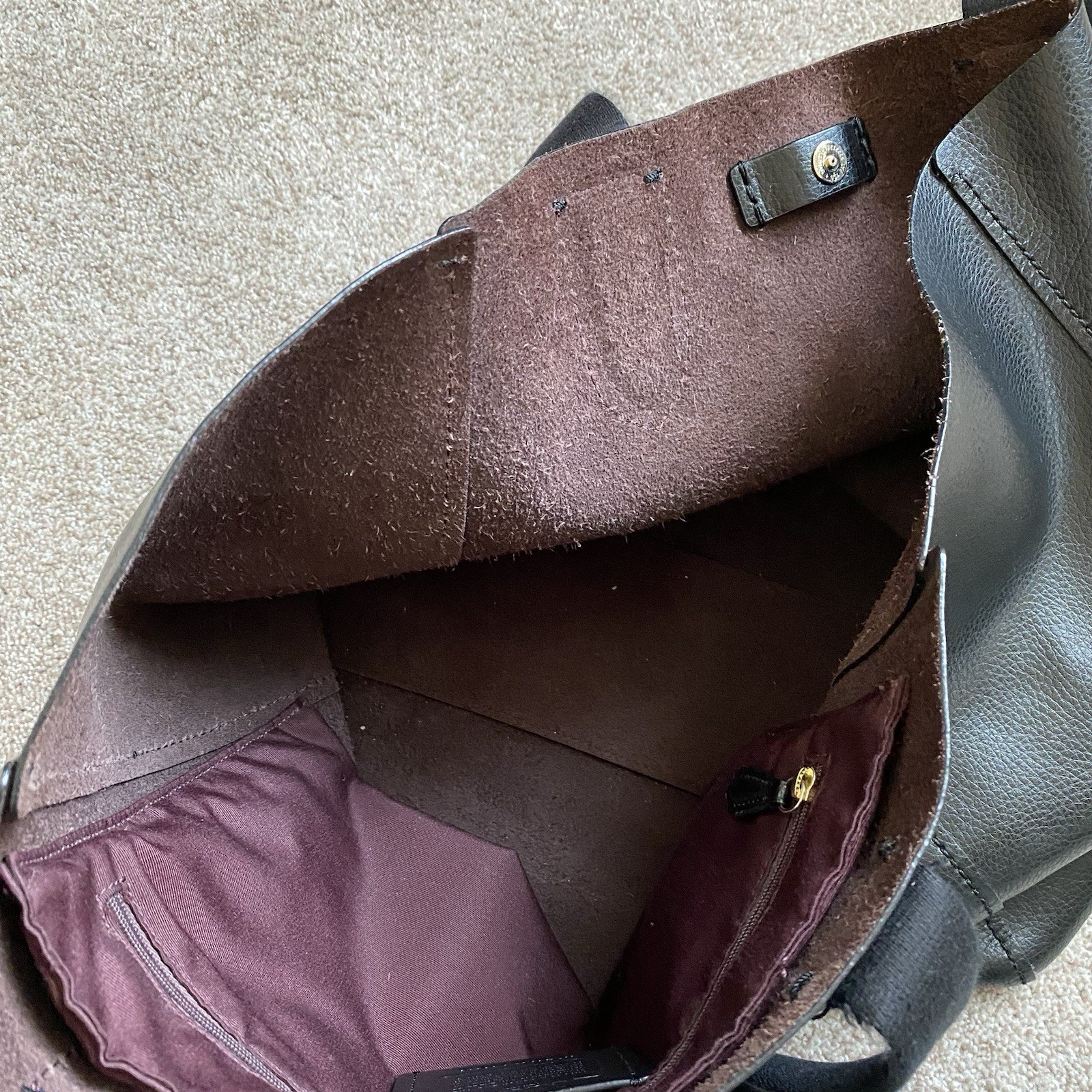 COACH LARGE DERBY TOTE IN PEBBLE LEATHER 59818 SHOULDER BAG HANDBAG PURSE SADDLE