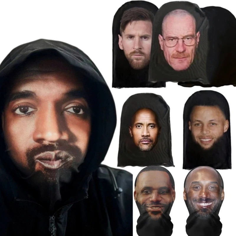 Cosplay Breathable sun-protection Mask Full Celebrity Rapper Face