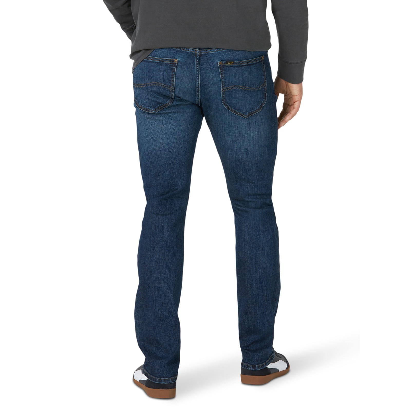 Lee Men’s Active Stretch Flex Blue Demin Slim Straight Fit Jeans Pants: 28×30