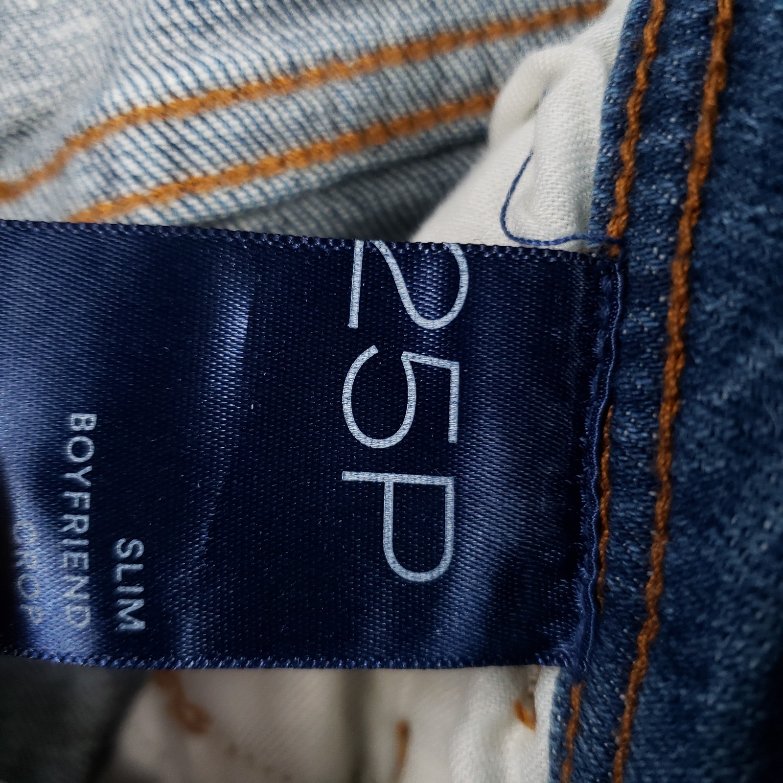 Pilcro Slim Boyfriend Cropped Jeans Womens 25P Petite Blue Side Stripe Denim