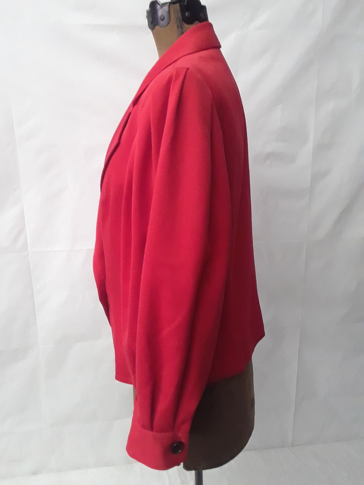 Vintage Harvé Benard Women Red Work Jacket Button – Wool – Size 8