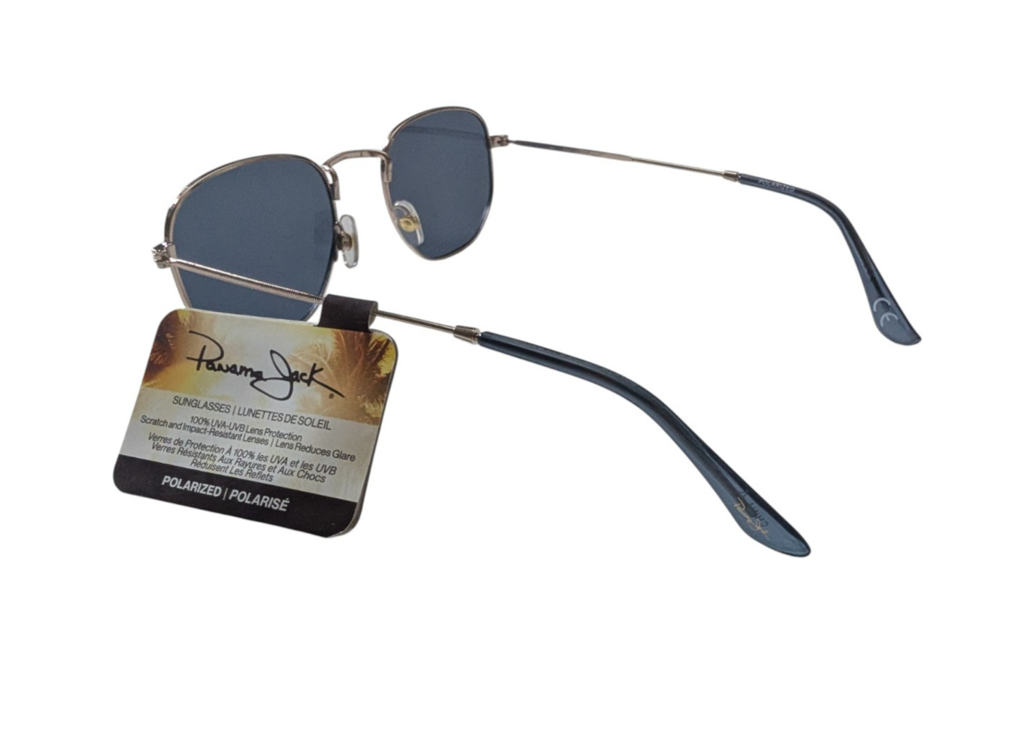 Panama Jack Polarized Sunglasses PJP 23 1003 BLU FWG Hexagonal-Style Blue Lens