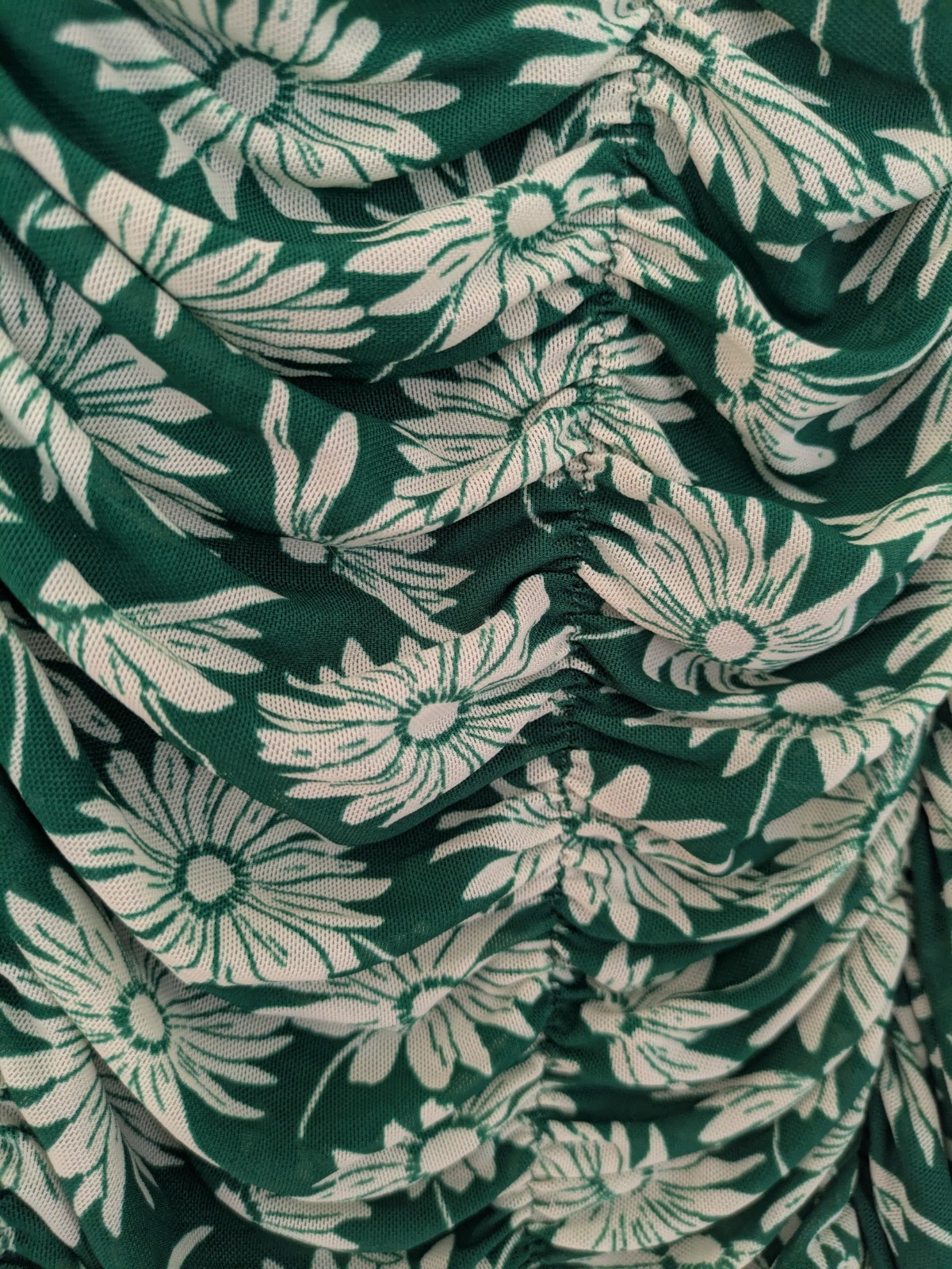Torrid Stretch Mesh Cropped Shirred Cami Top Women’s Size 3X Green Floral New