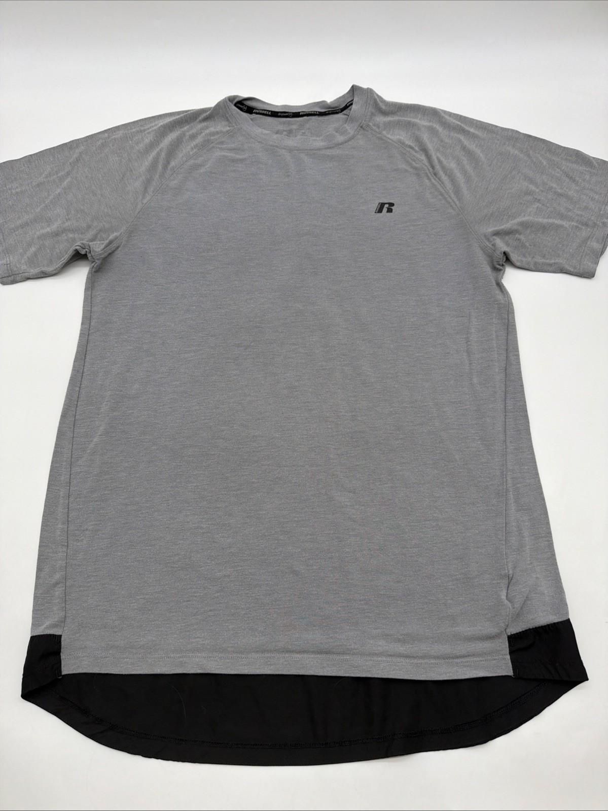 Russell Dri Power 360 T-shirt Mens M Gray Logo .#40014