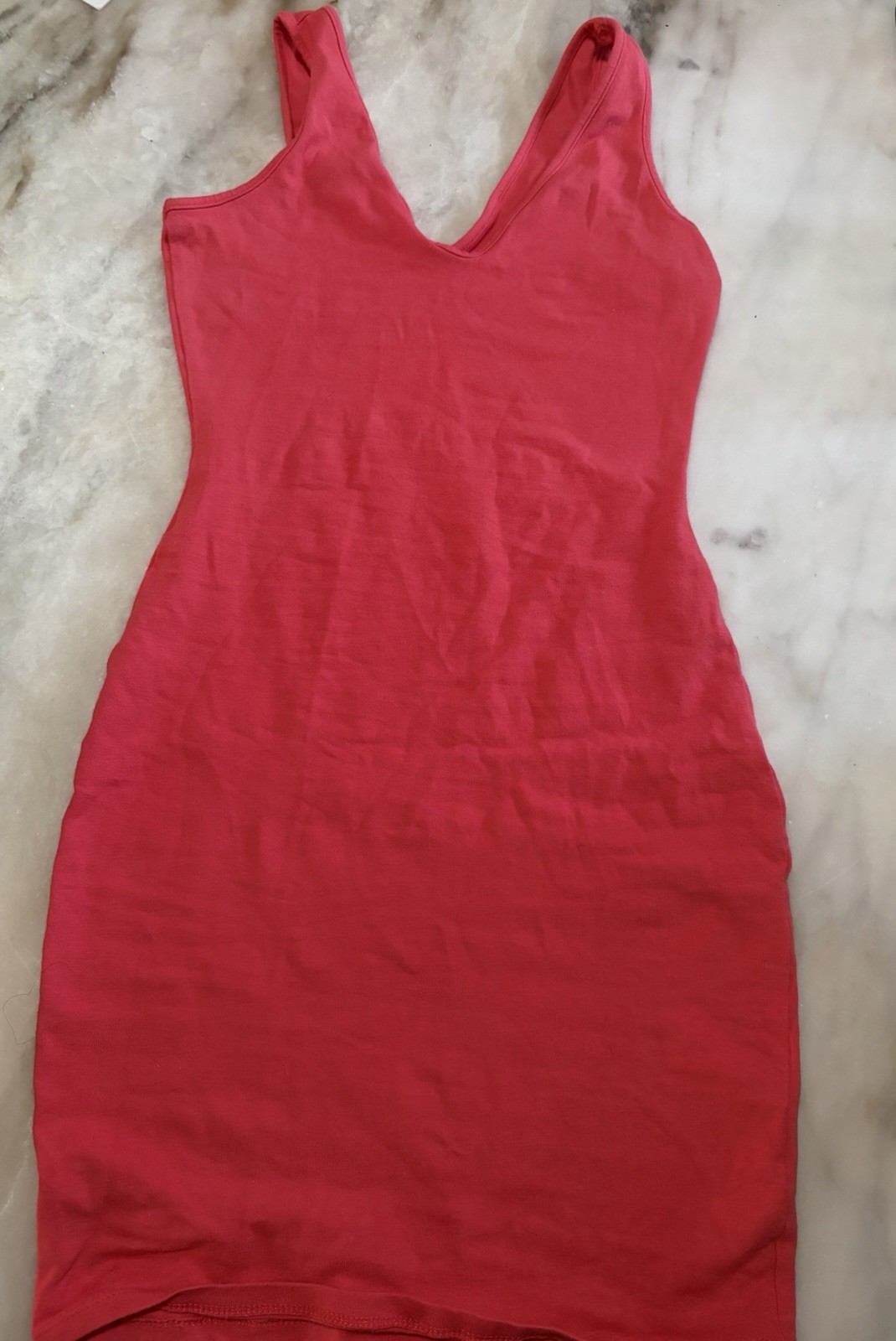 Wild Fable Pink Solid Bodycon Mini Dress V-Neck Sleeveless Strappy Sleeve XS