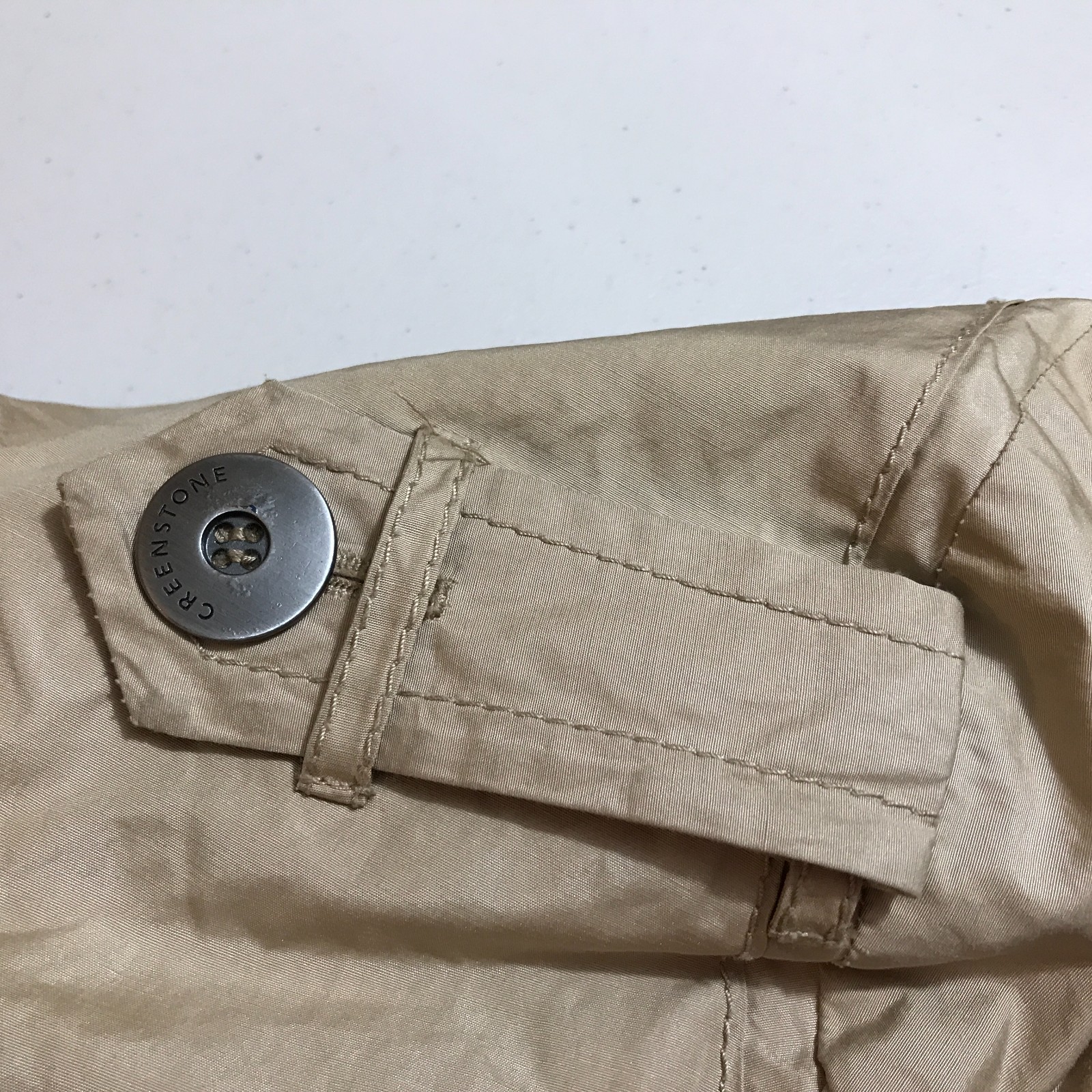 Creenstone Women’s Beige Belted Trench Coat Full-Zip Jacket US Size 6