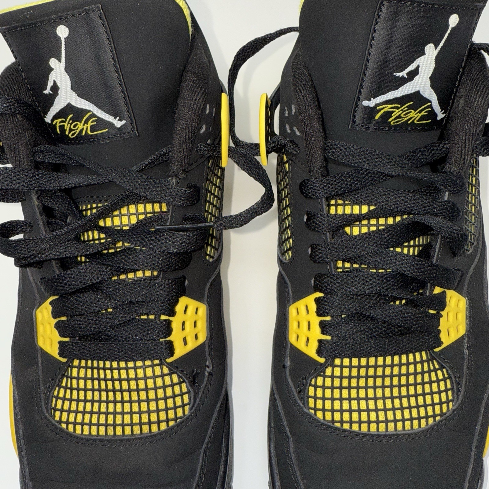 Nike Air Jordan 4 Retro Thunder Men’s Size 10.5 Black Yellow