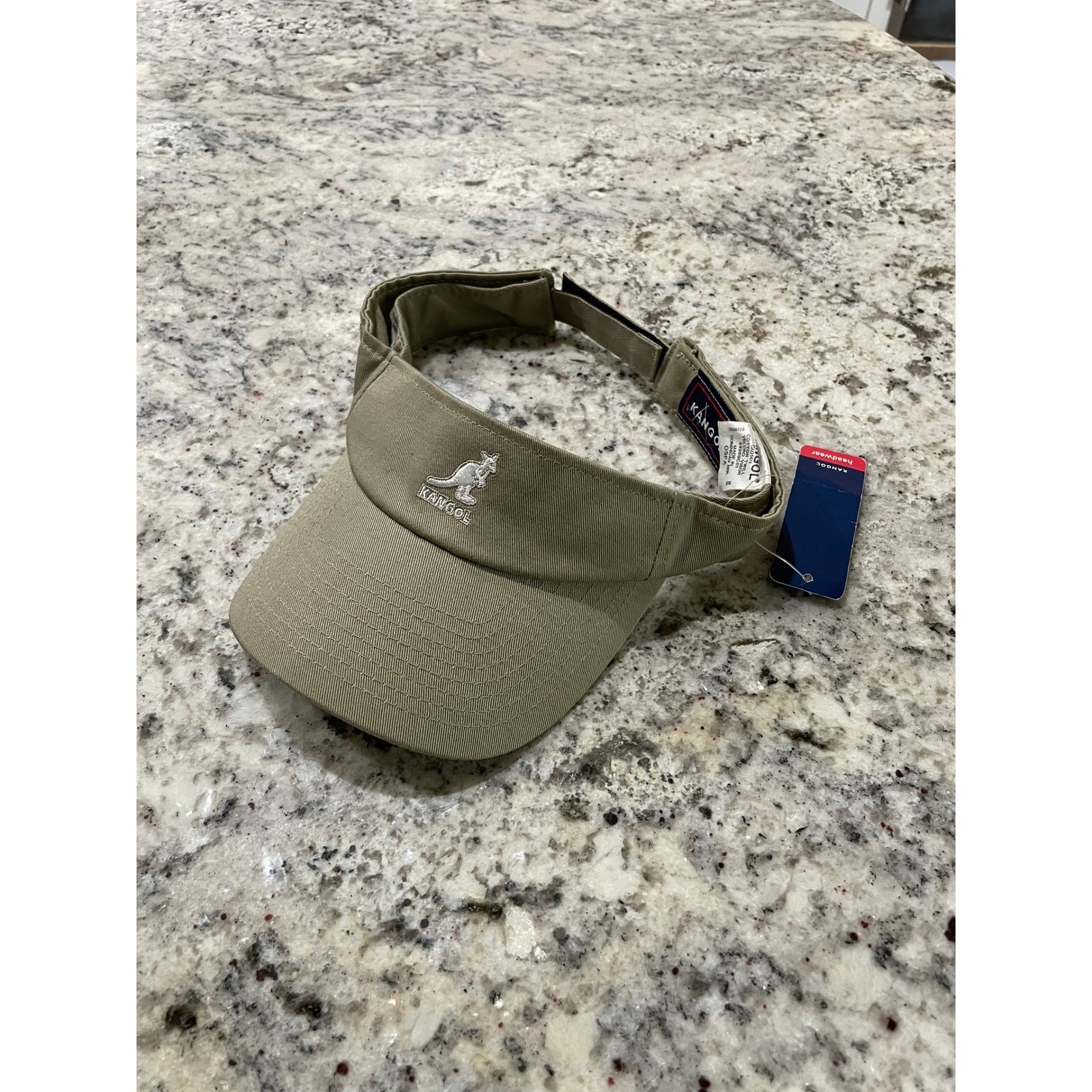Kangol Cotton Twill Visor Tan Khaki Adjustable Sun Hat 8898BC01 OSFA NWT