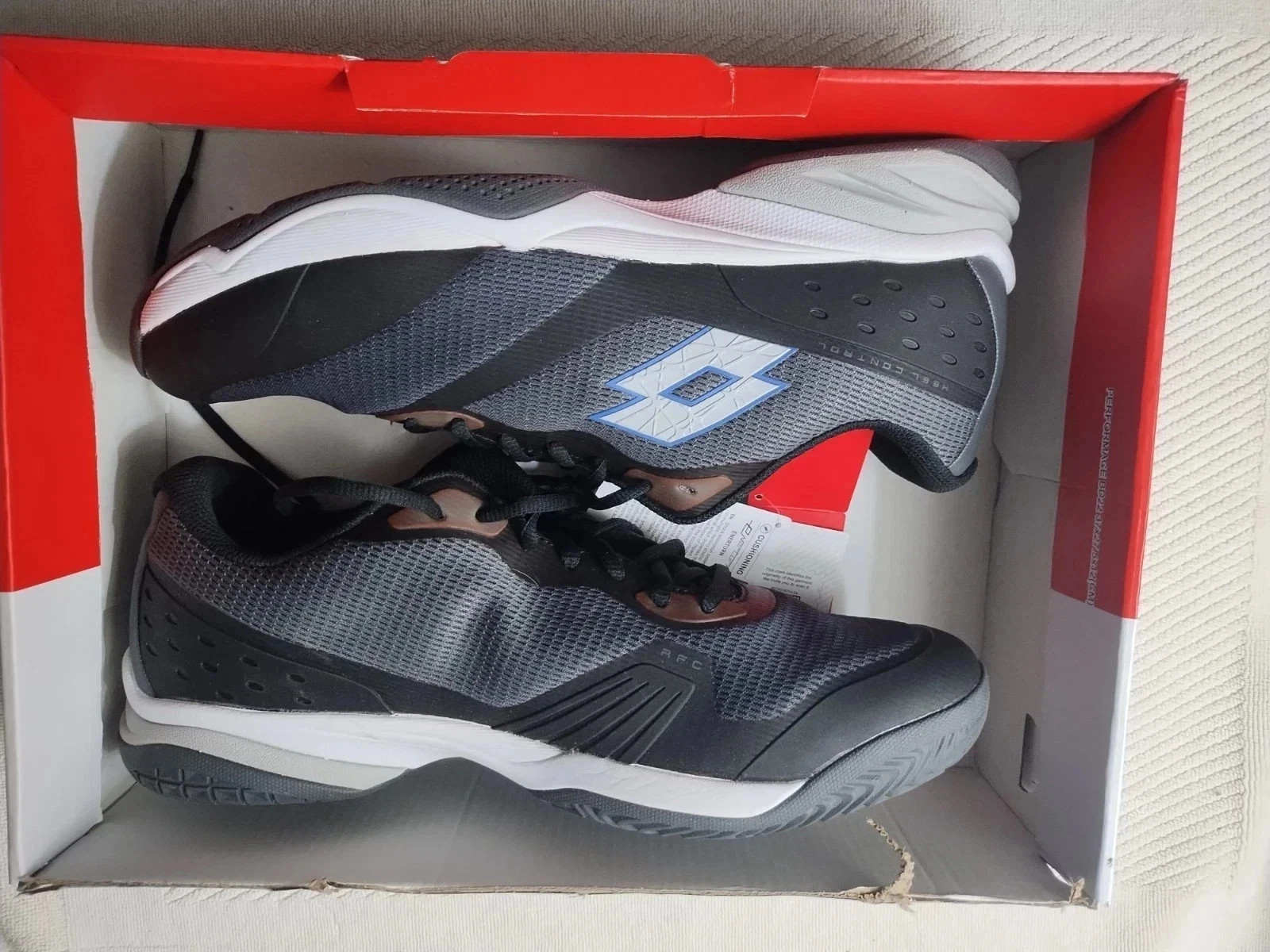 Lotto Mirage 400 ALR Tennis Pickleball Shoes Black Grey – Mens