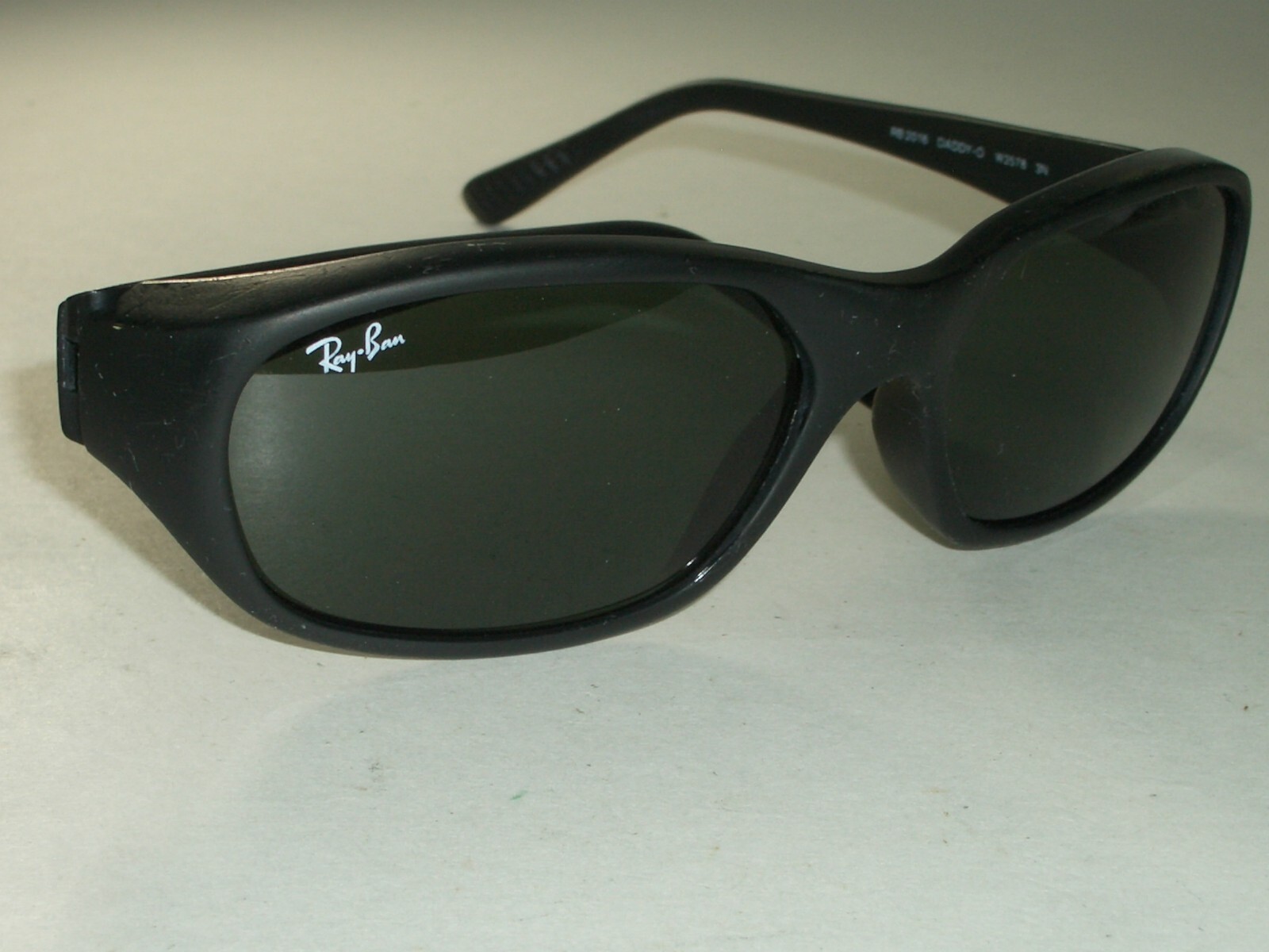 RAY-BAN ITALY RB2016 W2578 RUBBERIZED BLACK G15 UV SPORT WRAPS SUNGLASSES w/CASE