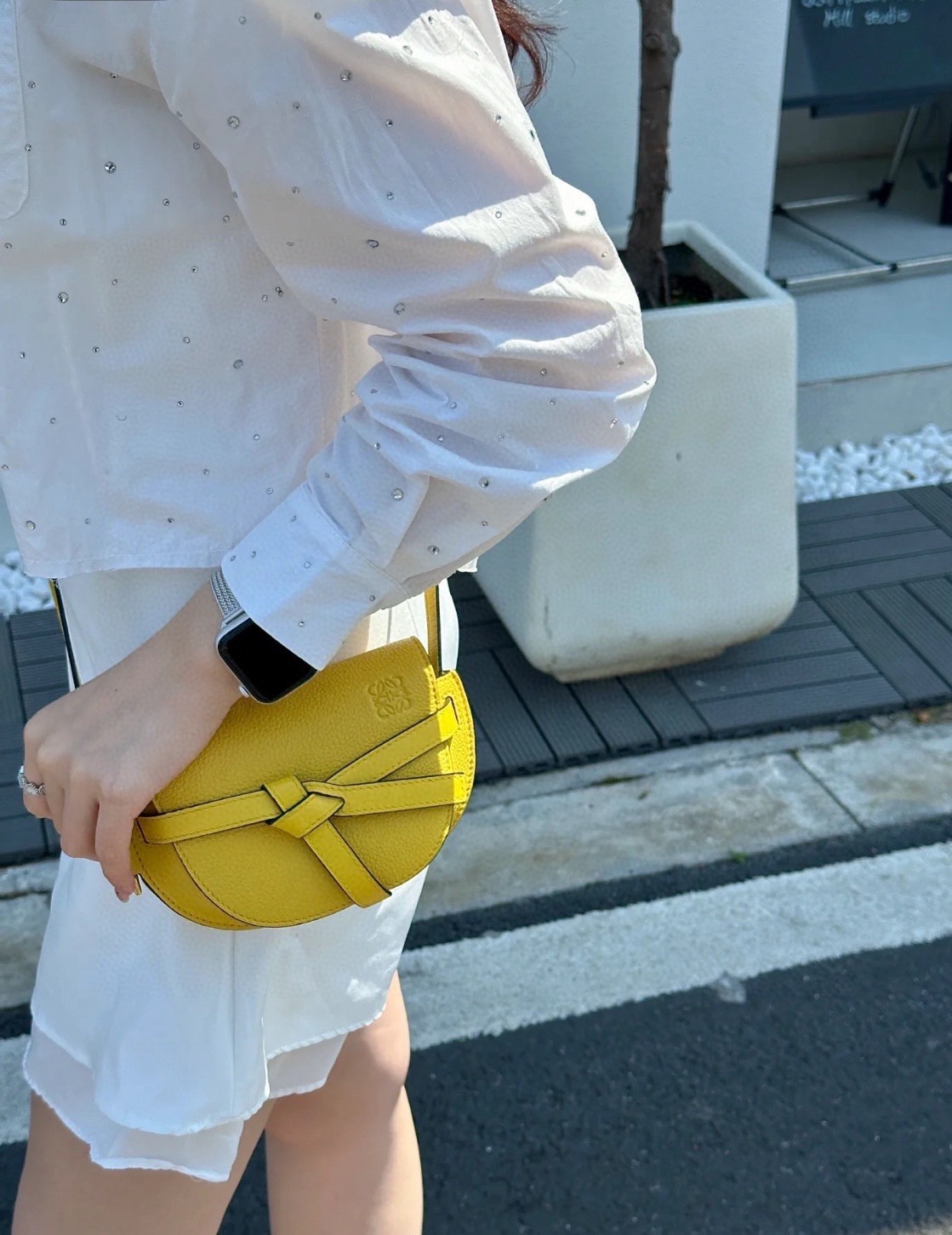 Loewe Pre-Owned Authentic Saddle Bag Yellow 19*13*9 Free Tracked Shipping
