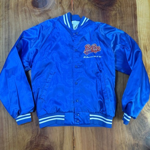 Vintage Hartwell Jacket Mens BeBop Greace Satin Bomber Retro Diner Costume Q18