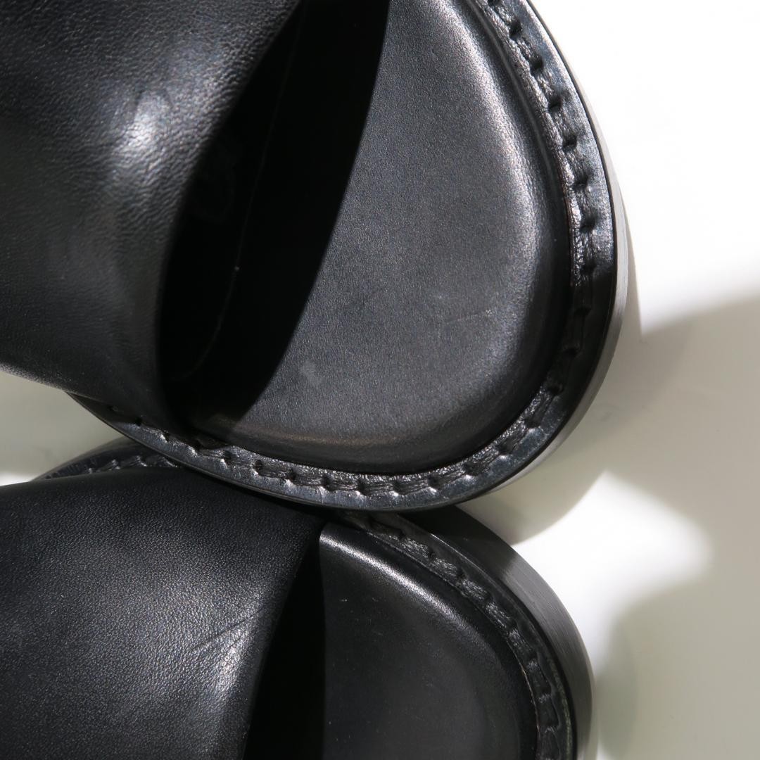 Ann Demeulemeester Clara Slide Sandals Black Leather Women’s 38 UNUSED
