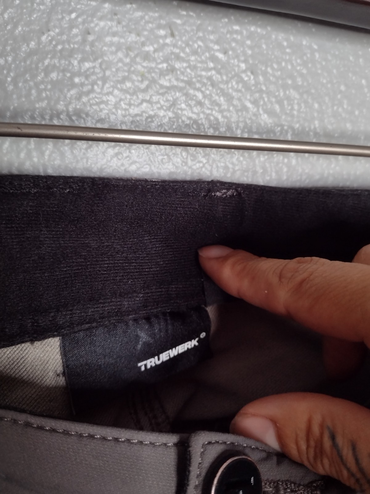 TrueWerk T2 Werkpant Men’s 38X30 Gray Work Cargo Utility Work Pants A15