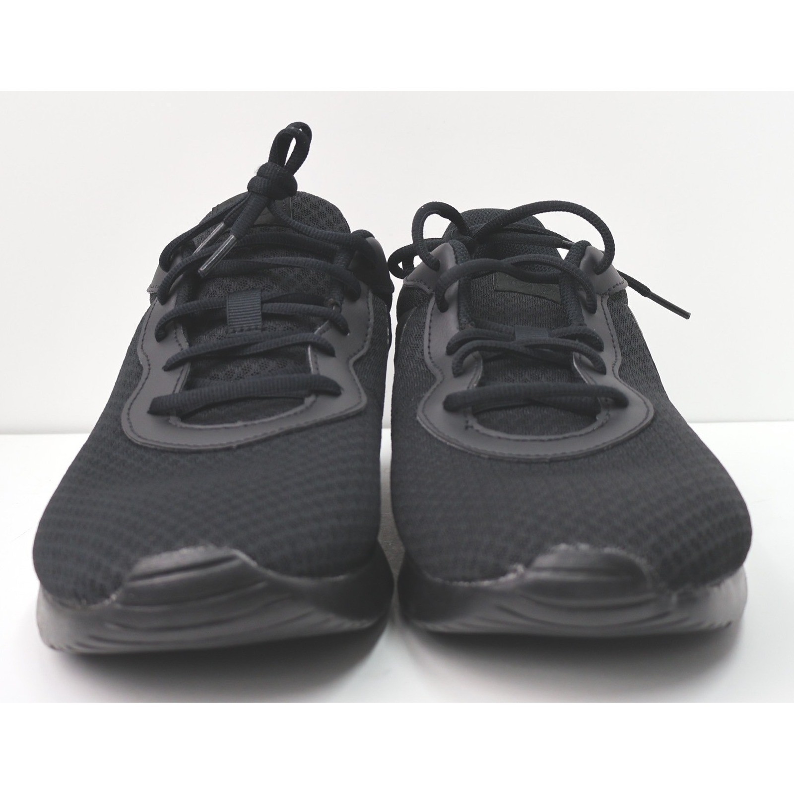 Nike Tanjun Mens Triple Black Mesh Running Shoes Low Top Sneakers Size 13