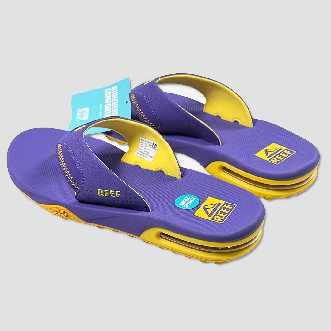 Reef Fanning Pregame / Tailgate Sandals – NWT Mens 9 Purple / Gold #48770-FL5*