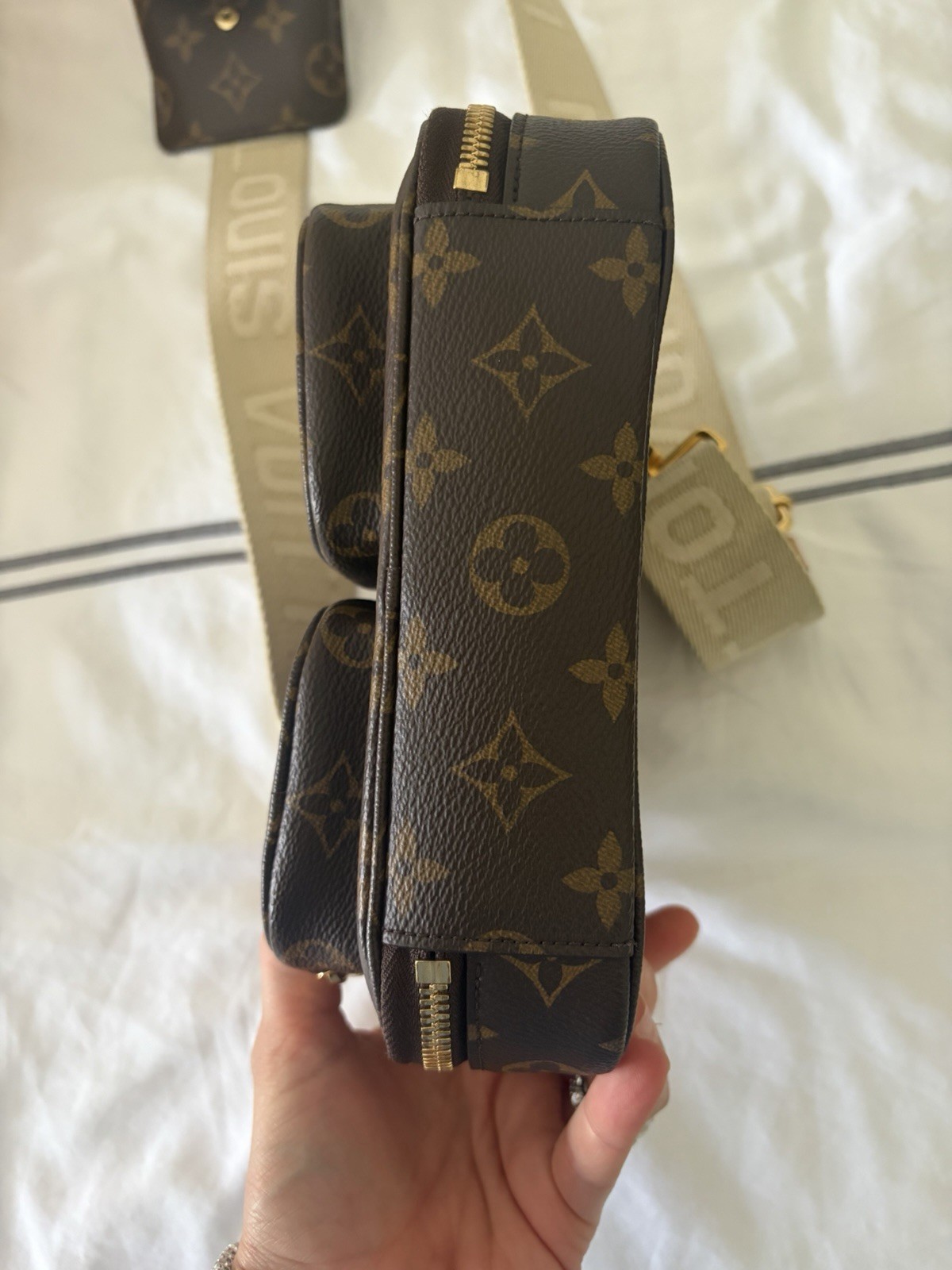 Louis Vuitton Monogramed Utility Bag Cross Body With Adjustable Strap