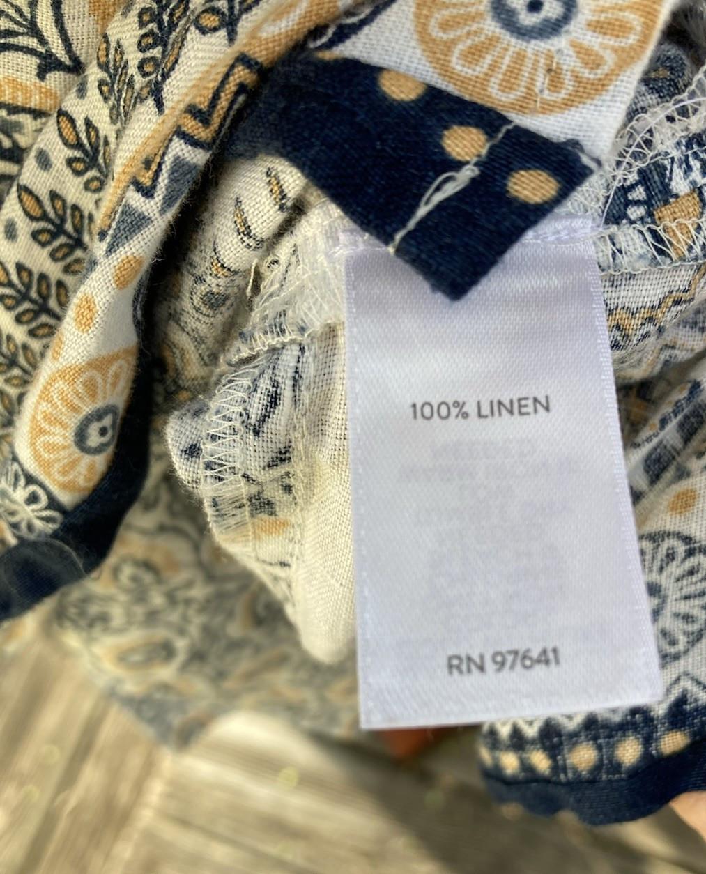 J. Jill Love Linen Elephant Print Sleeveless V-Neck Tunic Top XL PETITE