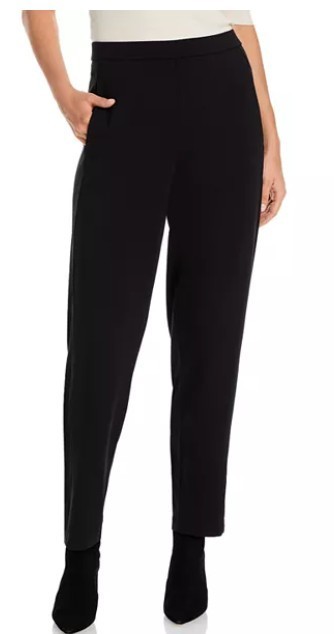 Eileen Fisher Tencel Jersey Tapered Leg Slouch Ankle Pants Size XXS in Black
