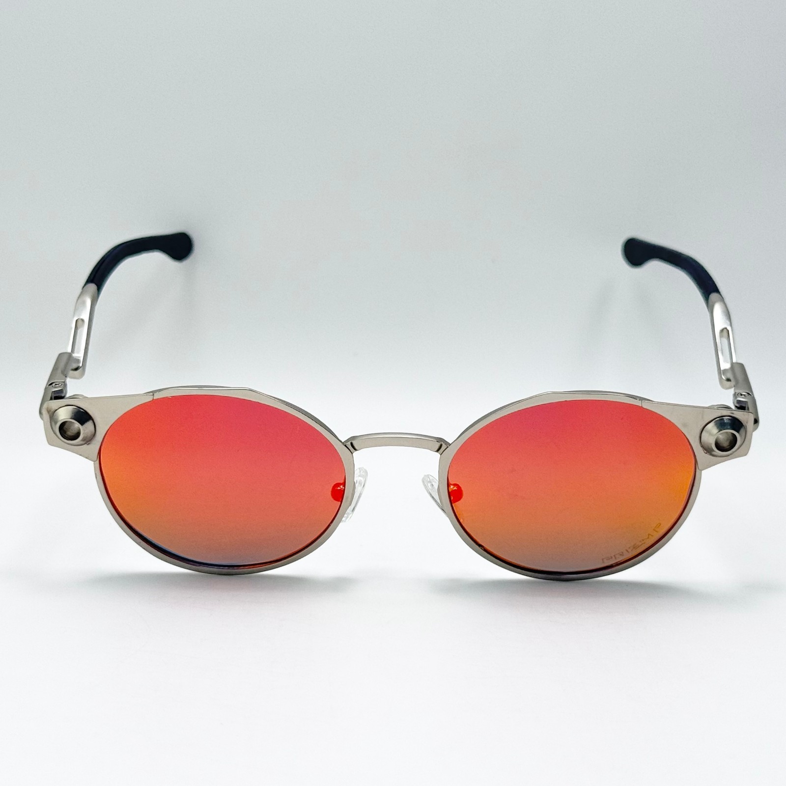 Oakley Deadbolt OO6046 Satin Chrome Fire Iridium Titanium Sunglasses