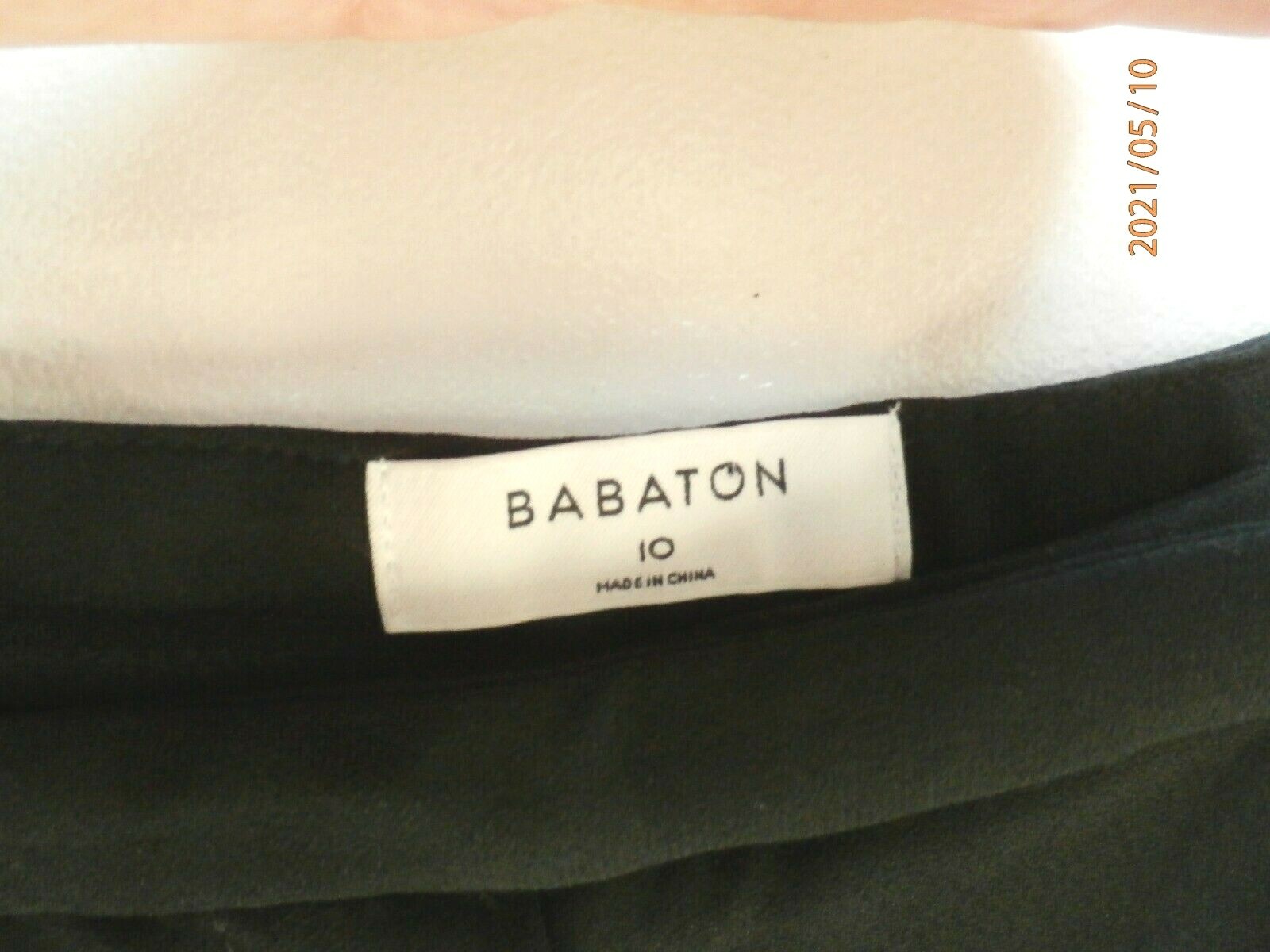 Aritzia Babaton Pants womens 10 Black Wide Leg Crop High Rise Culottes D874