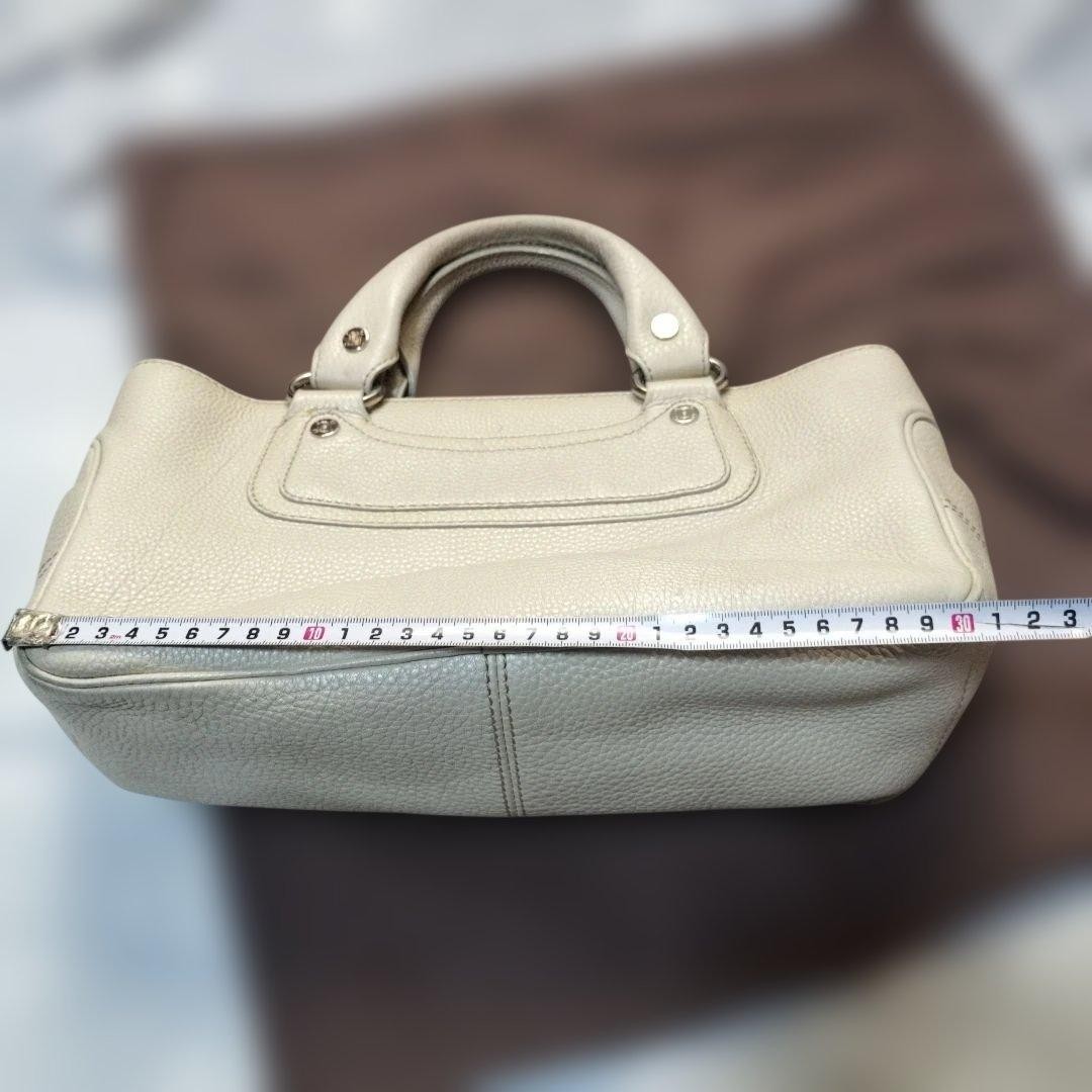 CELINE Boogie Bag Off-White Leather Handbag Women’s Casual Vintage A1338