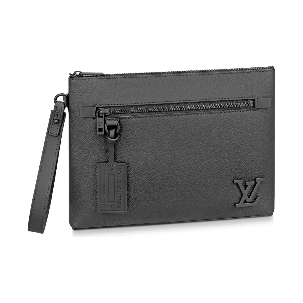 LOUIS VUITTON Aerogram Logo Protective Case Handbag Large Unisex 11.8x2x8.6 in