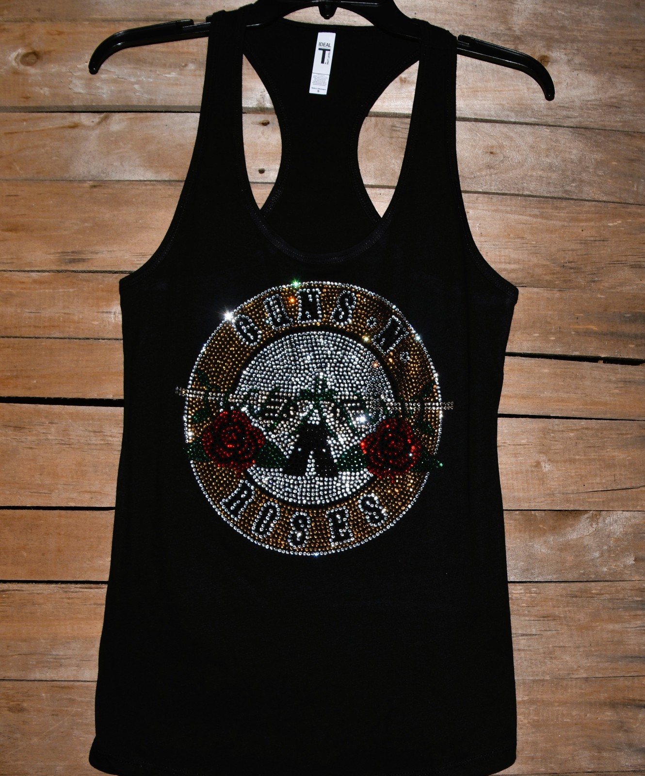 Guns N Roses rhinestone bling racer back tank top XS, S, M, L, XL,XXL