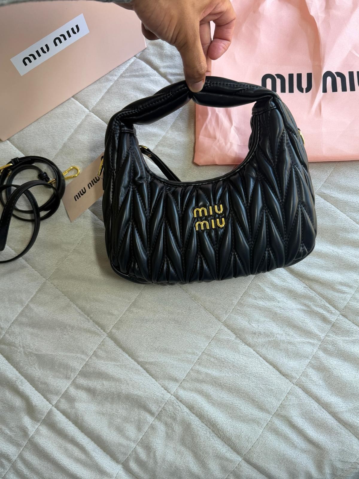 Miu Miu hobo Wander de napa matelassé