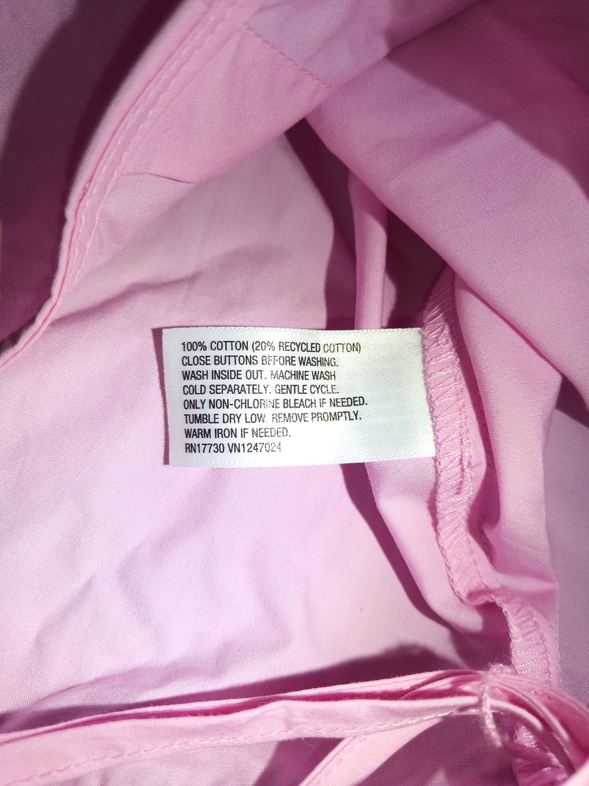 Future Collective Pink Solid Woven Cotton Collared Button Up Women’s XXL