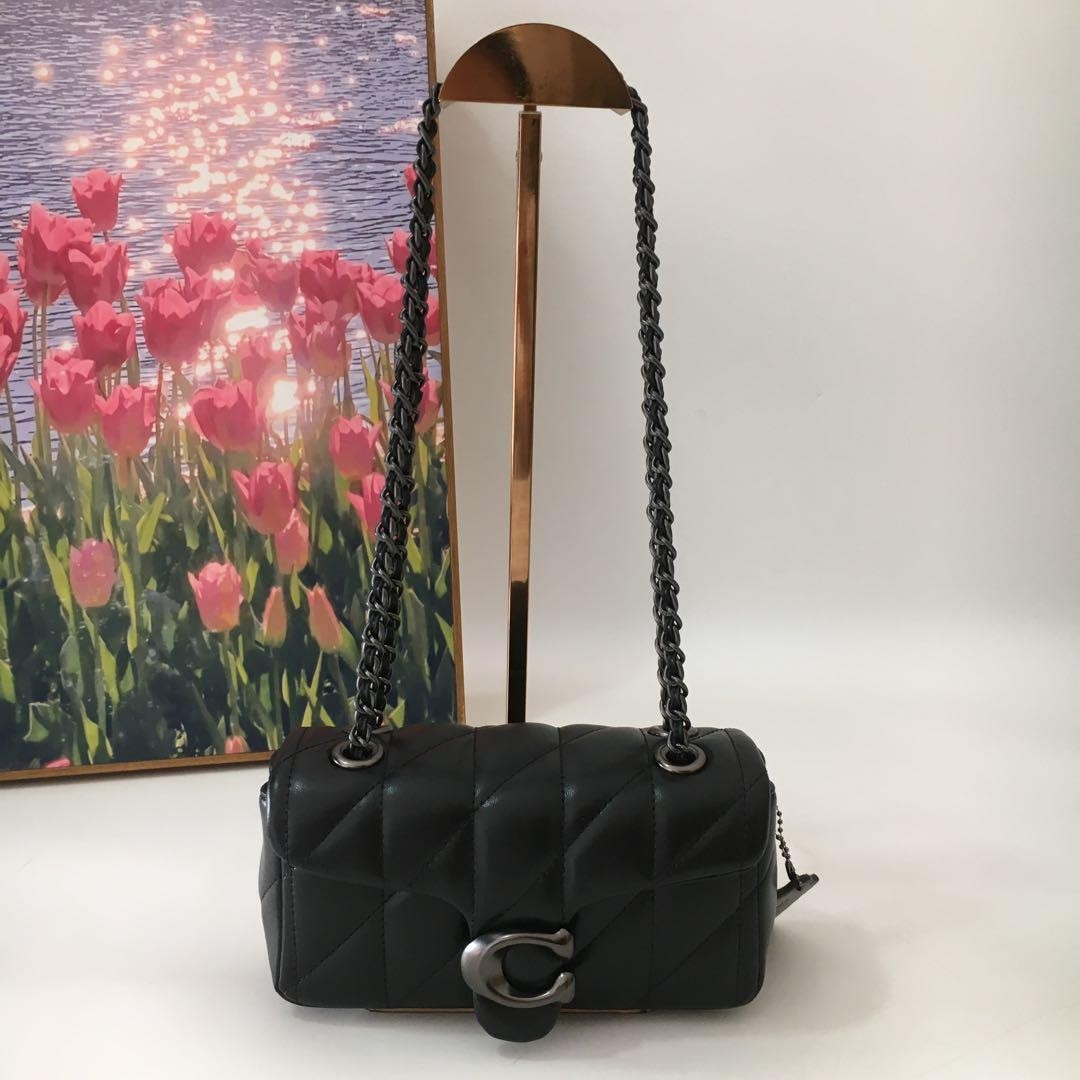 COACH Tabby CP149 Shoulder Bag 20 Quilted Black Silver NEW
