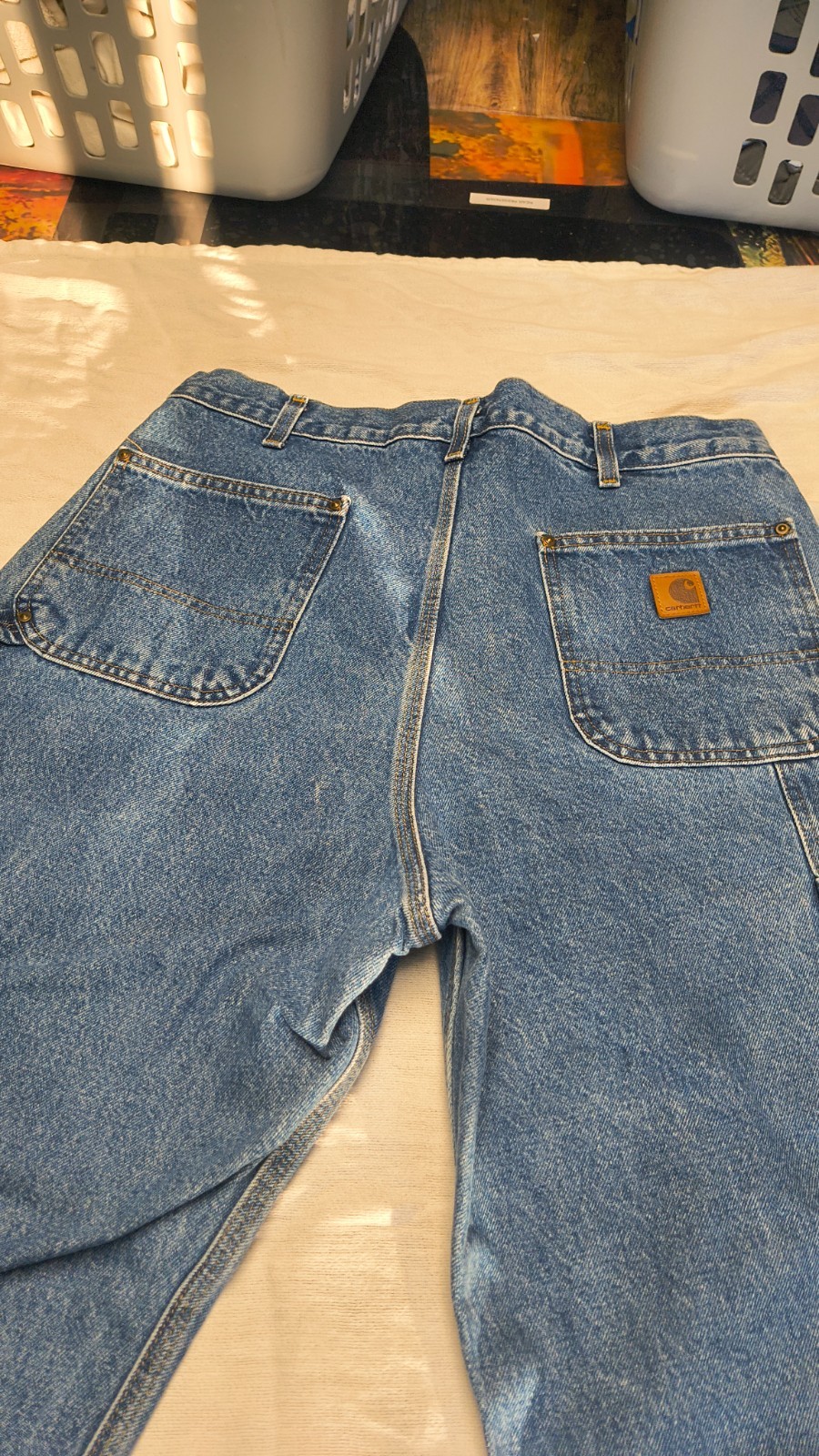 Carhartt Relaxed Fit Rugged Flex Utility Logger Jeans Mens 38×30 dungarees