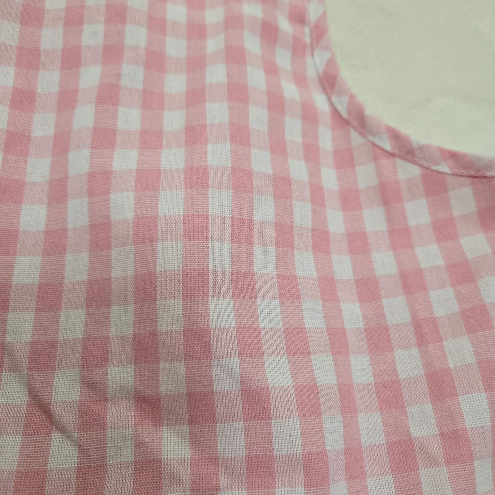 Pink Gingham Tie Front Peplum Sleeveless Top Vest Large Coquette Cottagecore