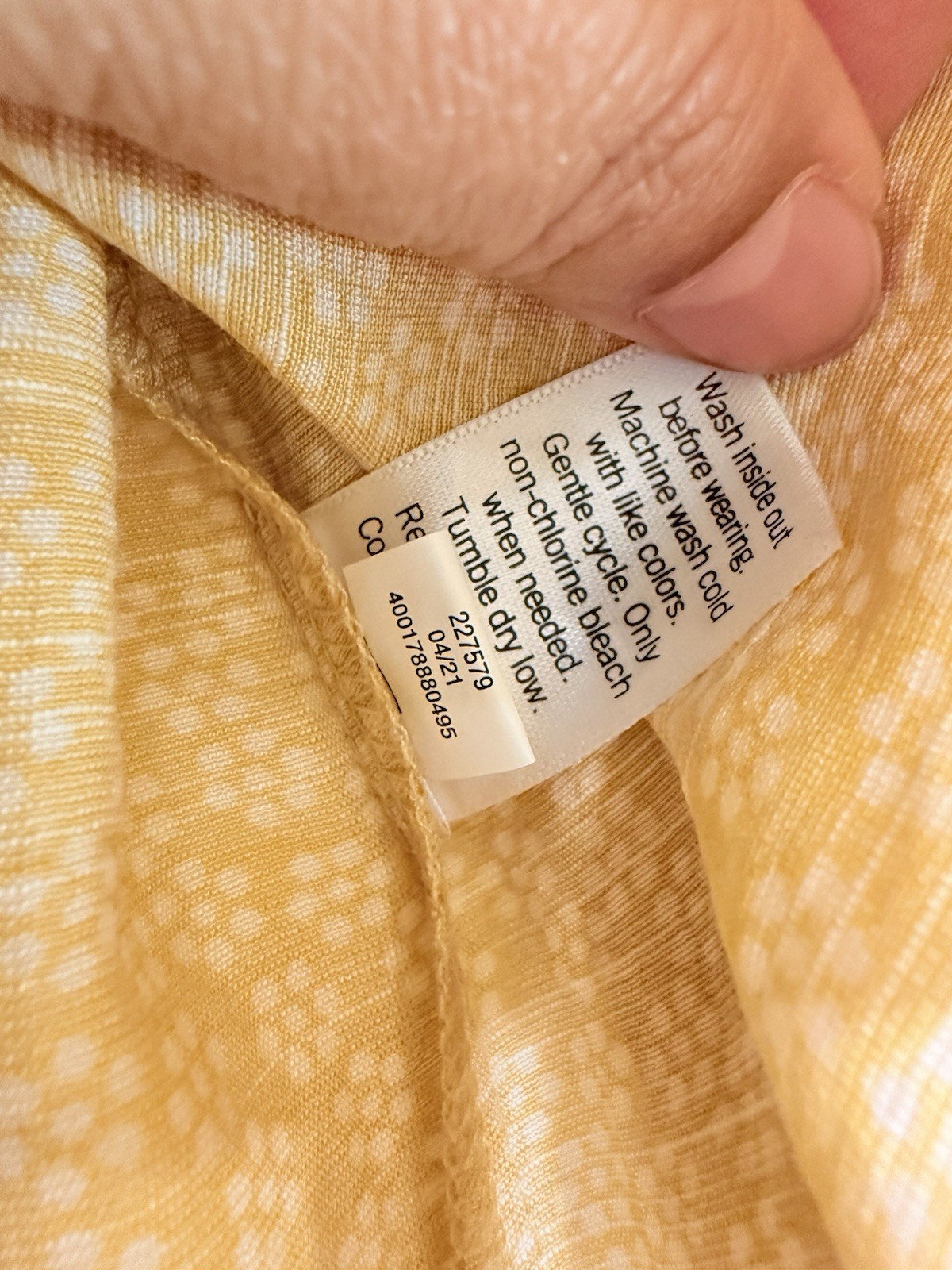 LC Lauren Conrad Blouse Yellow/White Ruffle Neck Puff 3/4 XS
