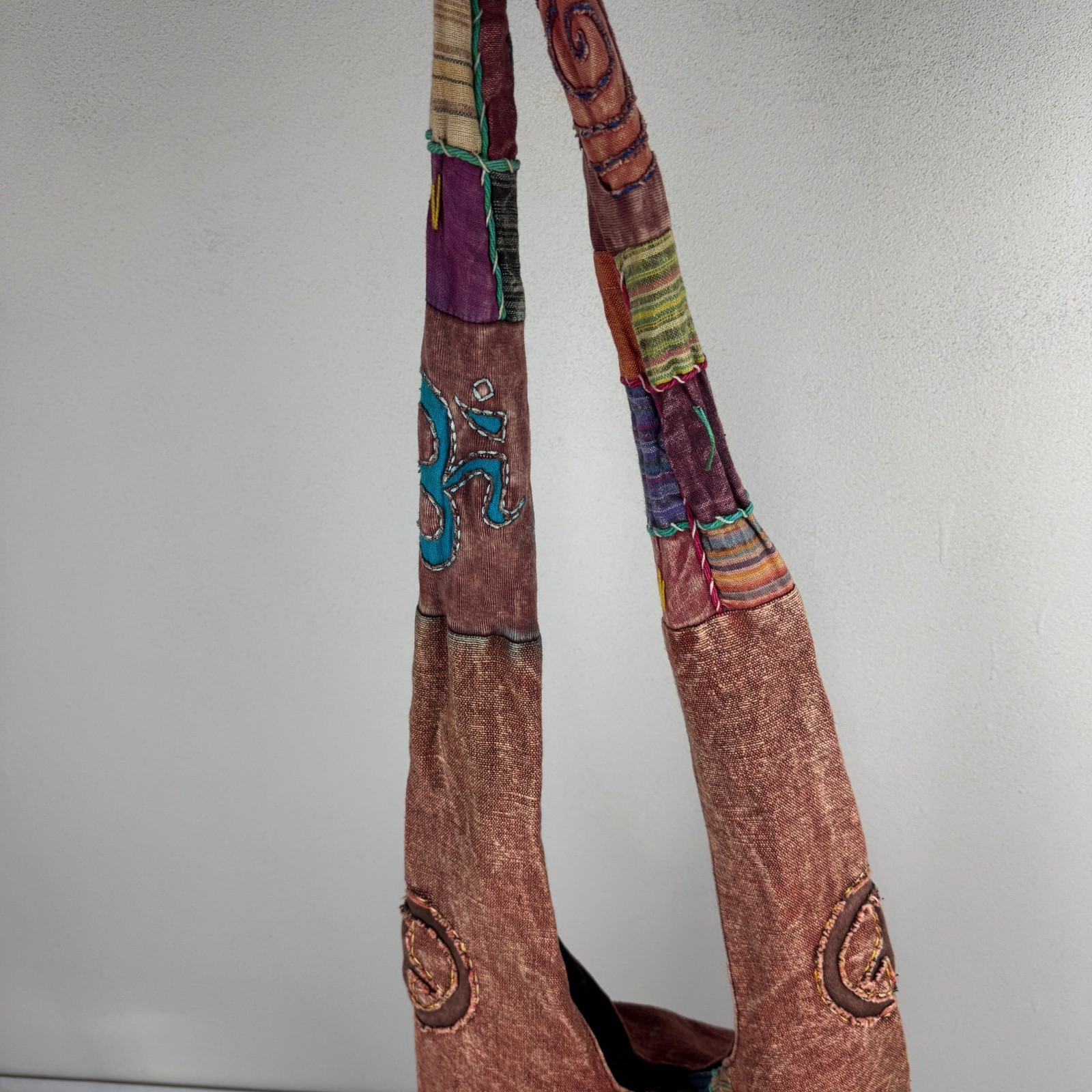 Vintage Hippie Patchwork Peace Sign Shoulder Bag Boho Festival Gypsy Tote