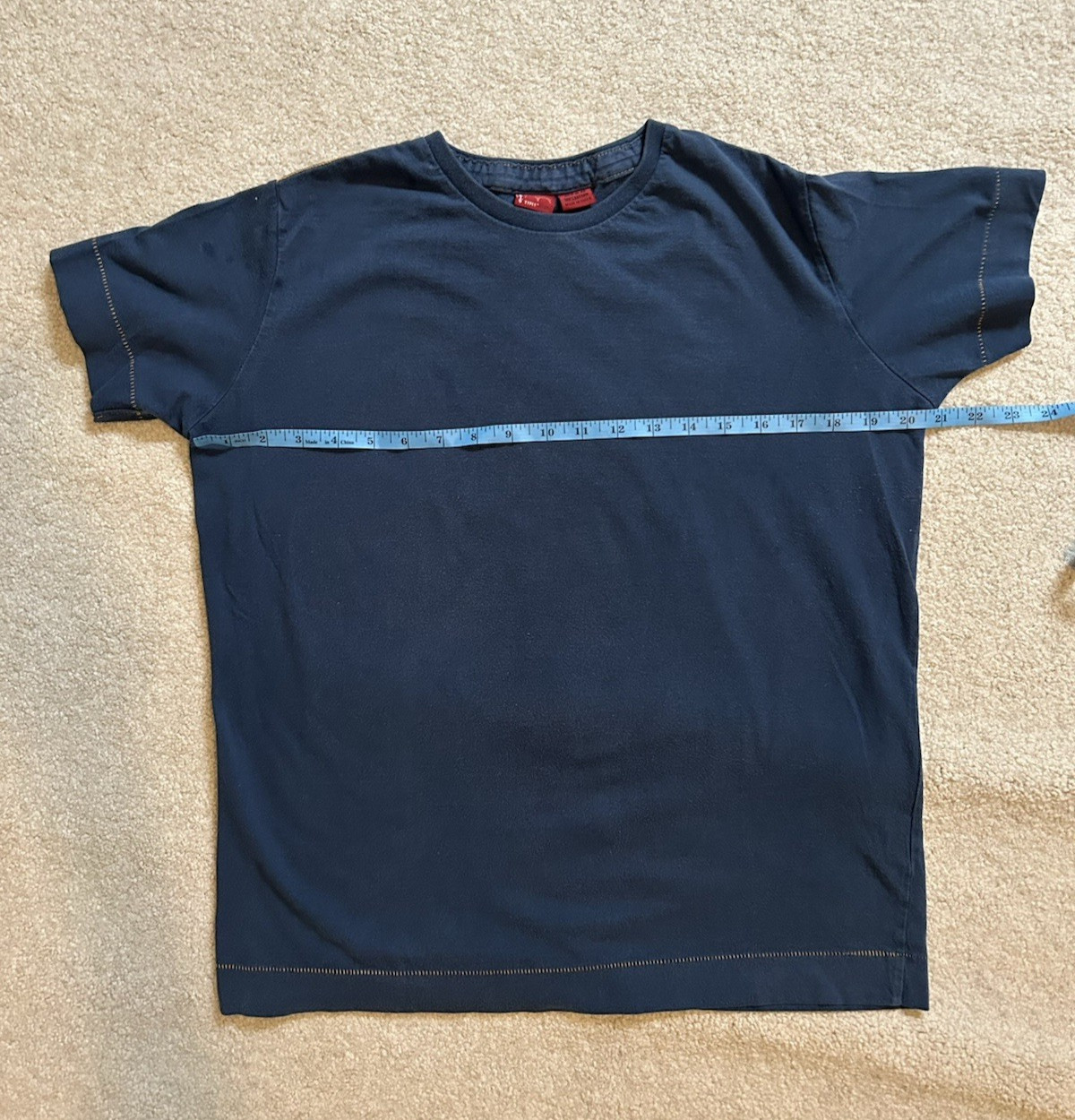 VGT Levi’s Type 1 Jeans Saddleman Cowboy T-Shirt Men Size M Navy Yellow Stitch