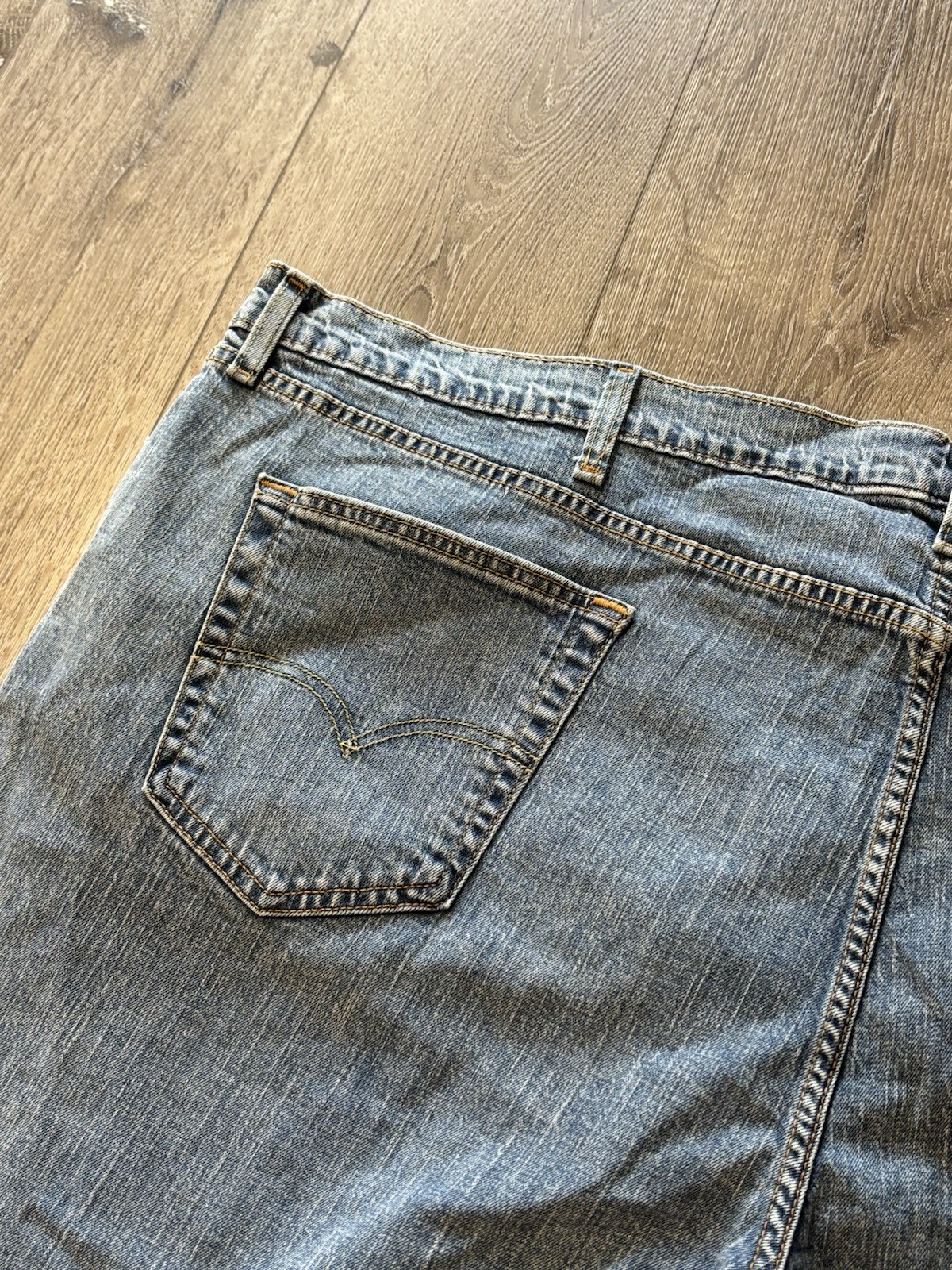 Levis 541 Athletic Taper Mens Jeans 54×32 Light Wash Blue Stretch Flex NEW READ