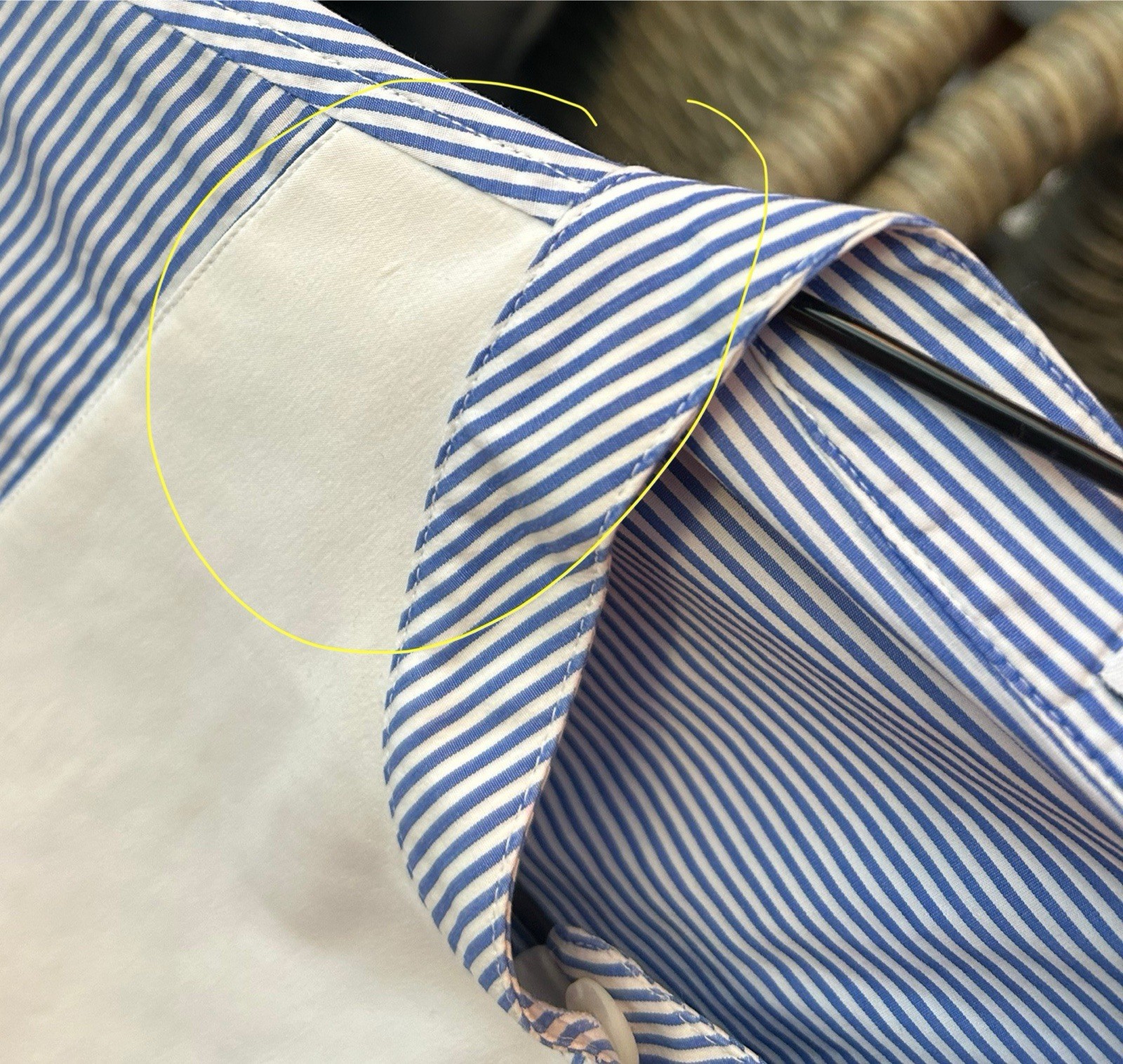 Loewe Asymmetrical Two Tone Striped Tuxedo Button-Up Shirt Size 34
