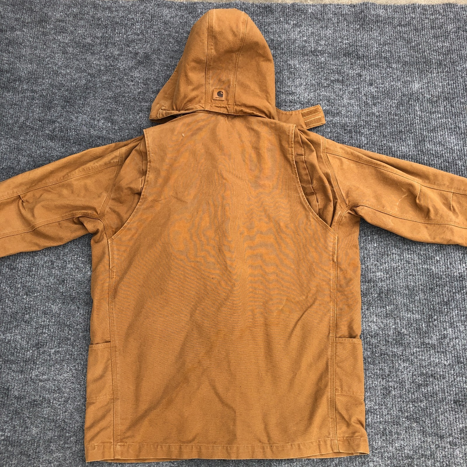 Carhartt C75 BRN Canvas Hooded 3 in 1 Jacket Coat No Liner Men’s Size XL