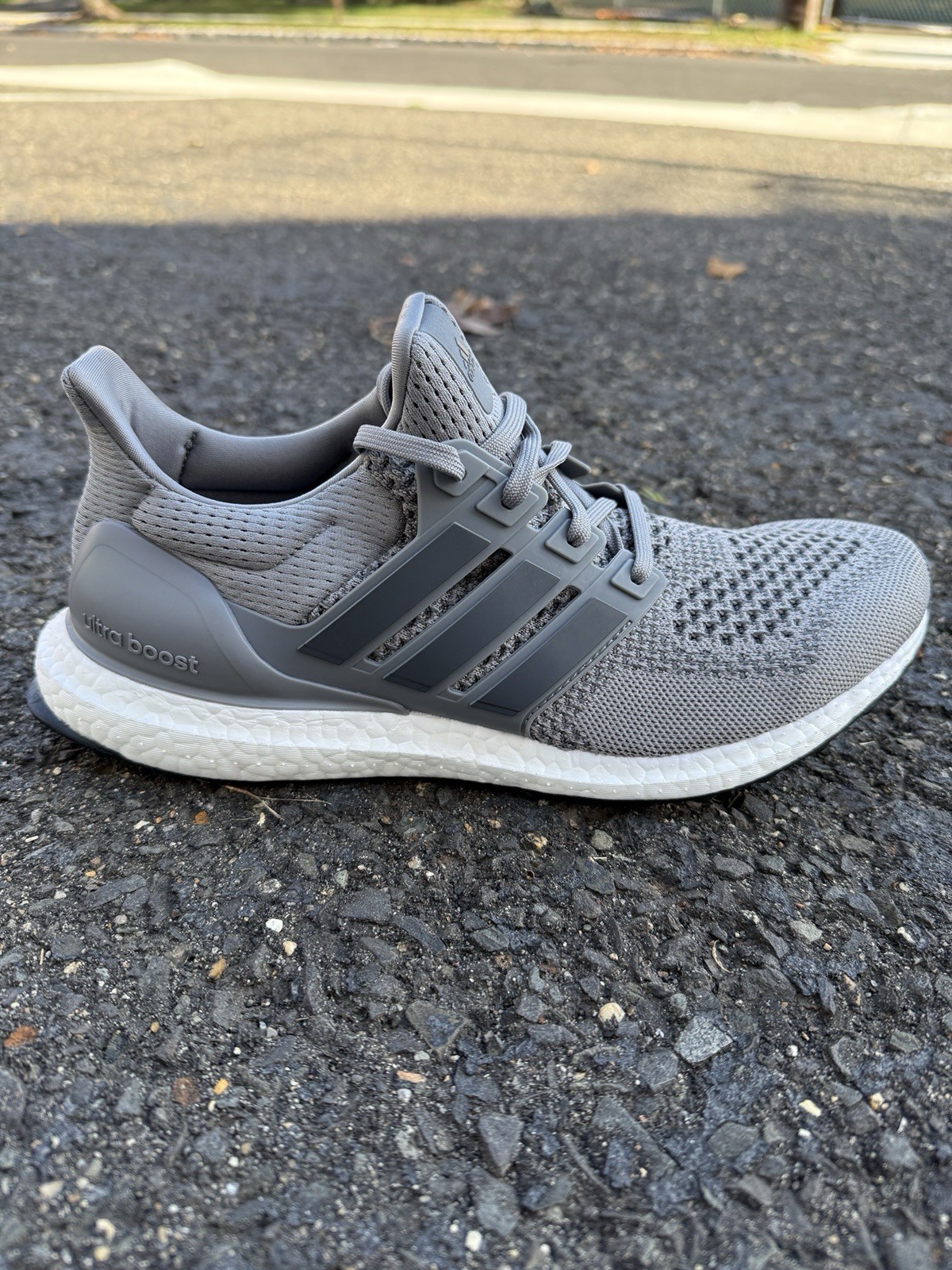 Adidas Ultraboost 1.0 Wolf Grey/White Running Shoes Mens Size HQ4200 G