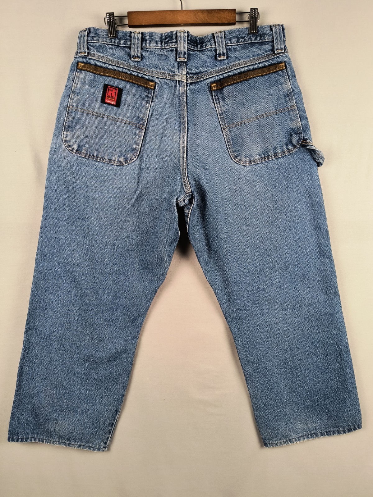 Wrangler Riggs Workwear Carpenter Jeans Mens 36 x 25.5 Cropped Relaxed Straight