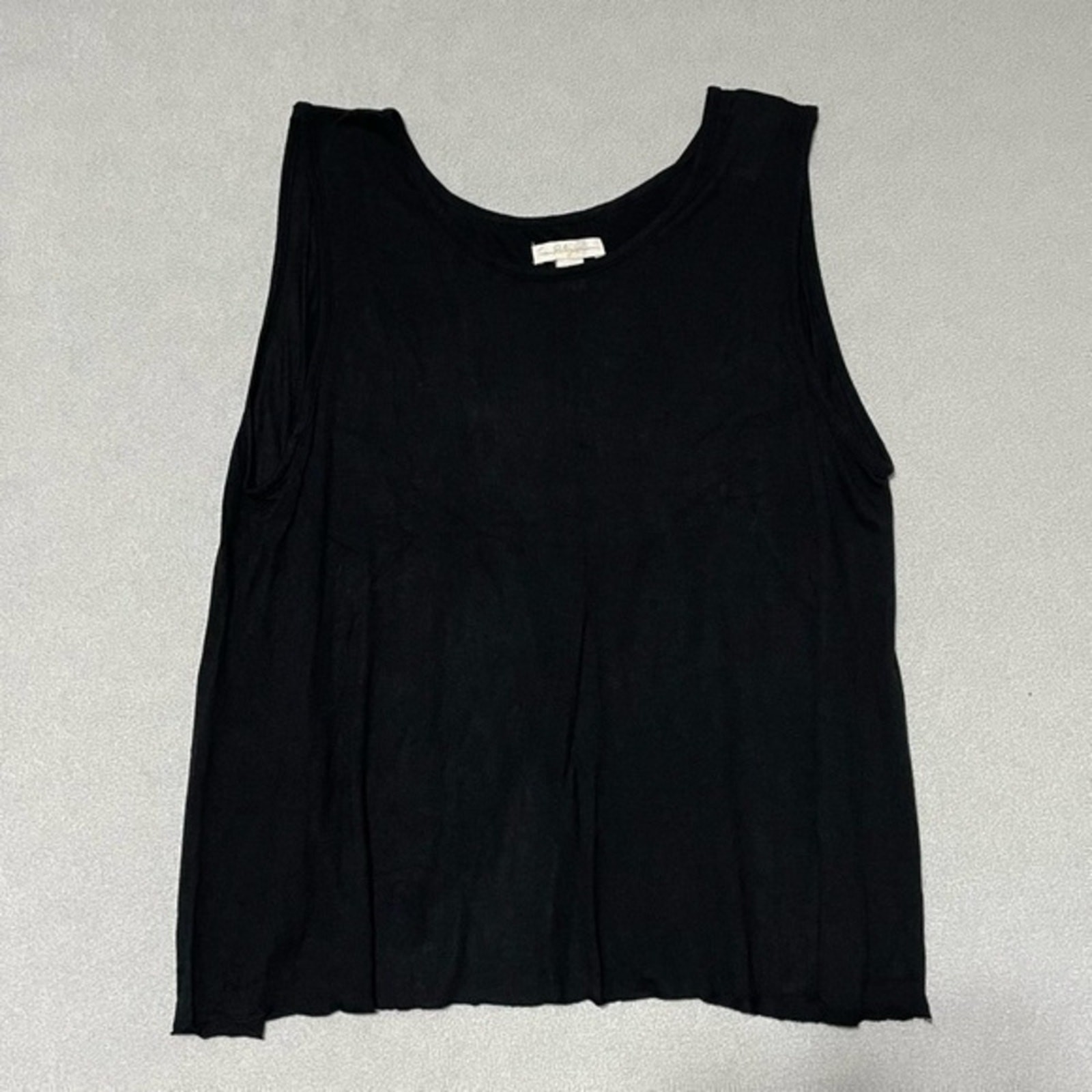 True Religion Women’s XS Black Open Back Tank Top Modal Made USA Y2K