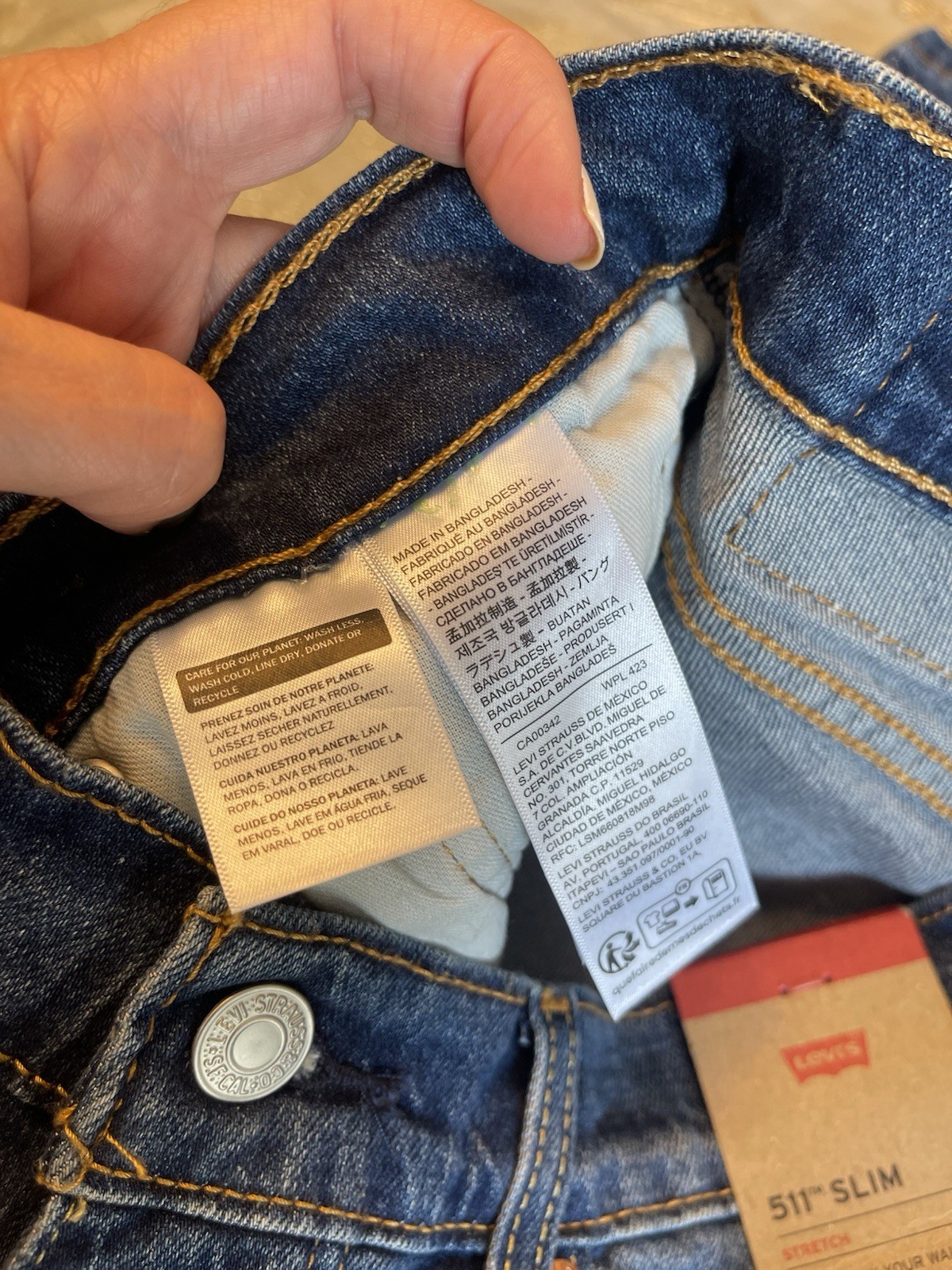 Levi’s Men’s 511 Slim Fit Jeans 30W X 29L Sits Below Waist Slim Throughout